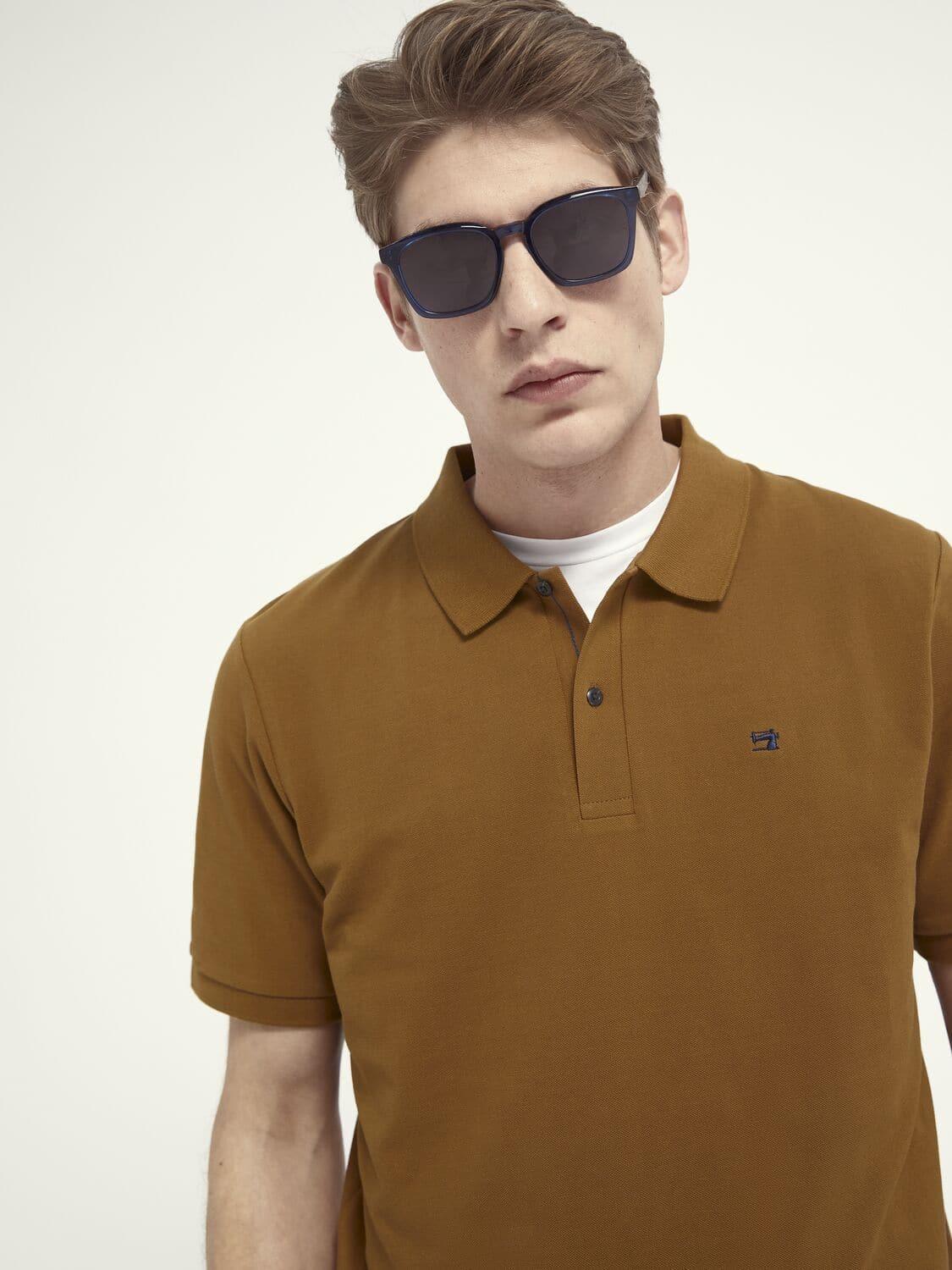 Laflamme- Polo piqué taupe - SCOTCH&SODA