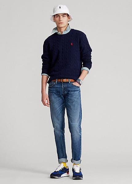 Laflamme- Pull cable-knit marine - Ralph lauren