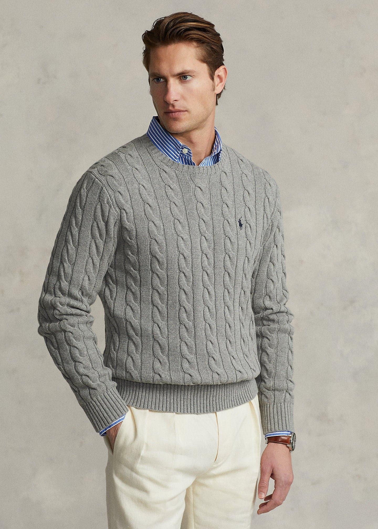 Laflamme- Pull de coton gris - Ralph lauren