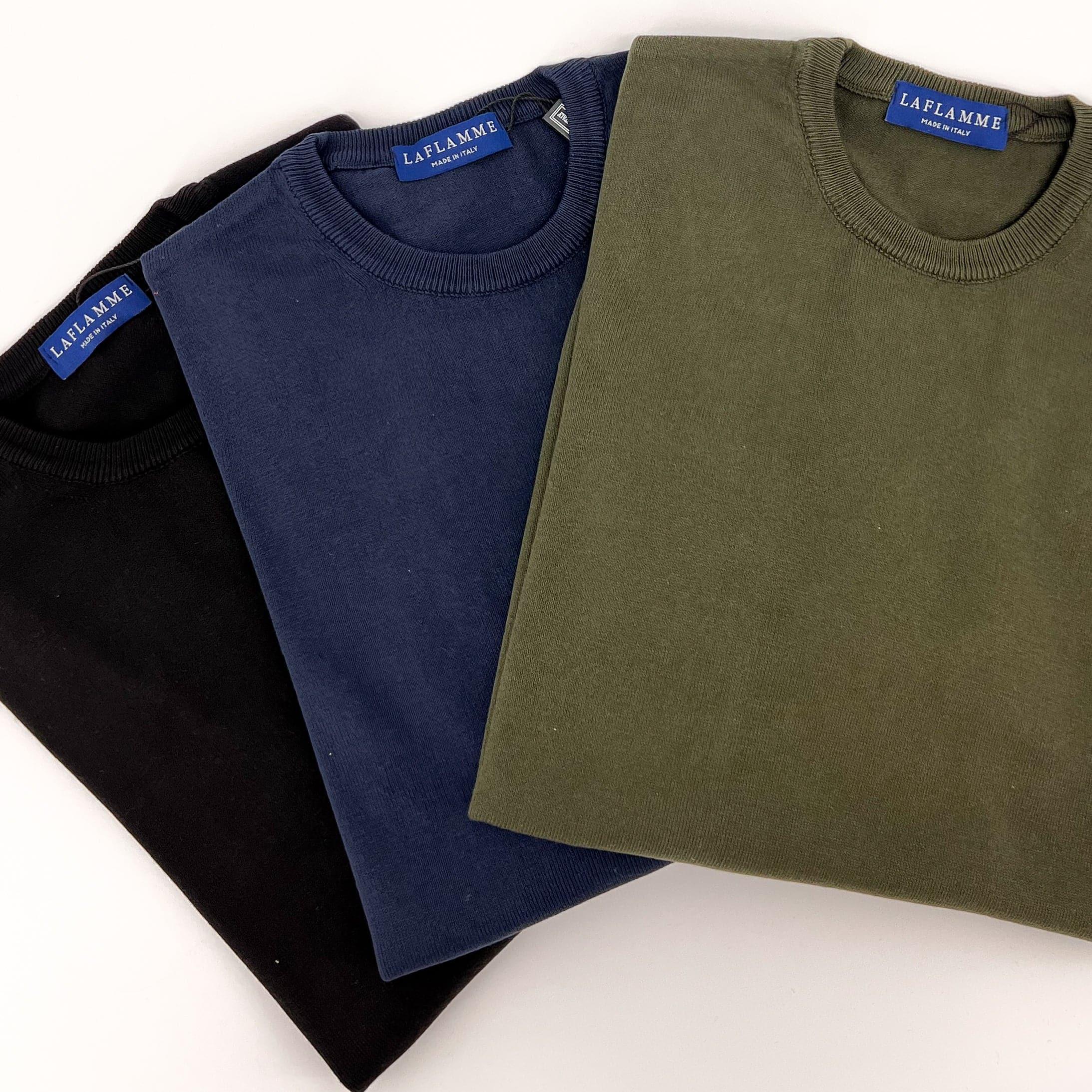 Laflamme- Pull de coton James bleu marine - Laflamme & cie