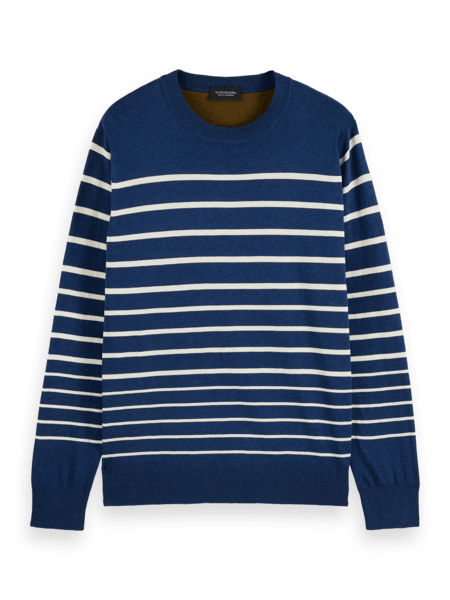 Laflamme- Pull de coton ligné bleu et blanc - SCOTCH&SODA