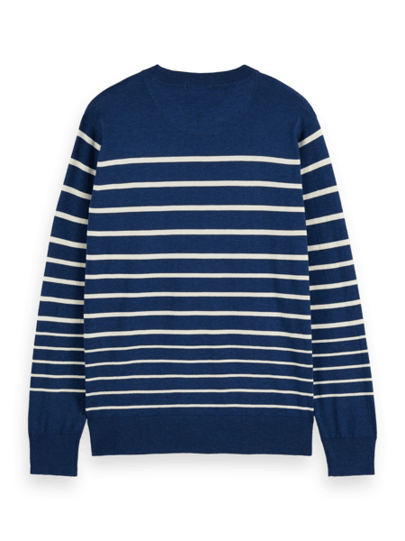 Laflamme- Pull de coton ligné bleu et blanc - SCOTCH&SODA