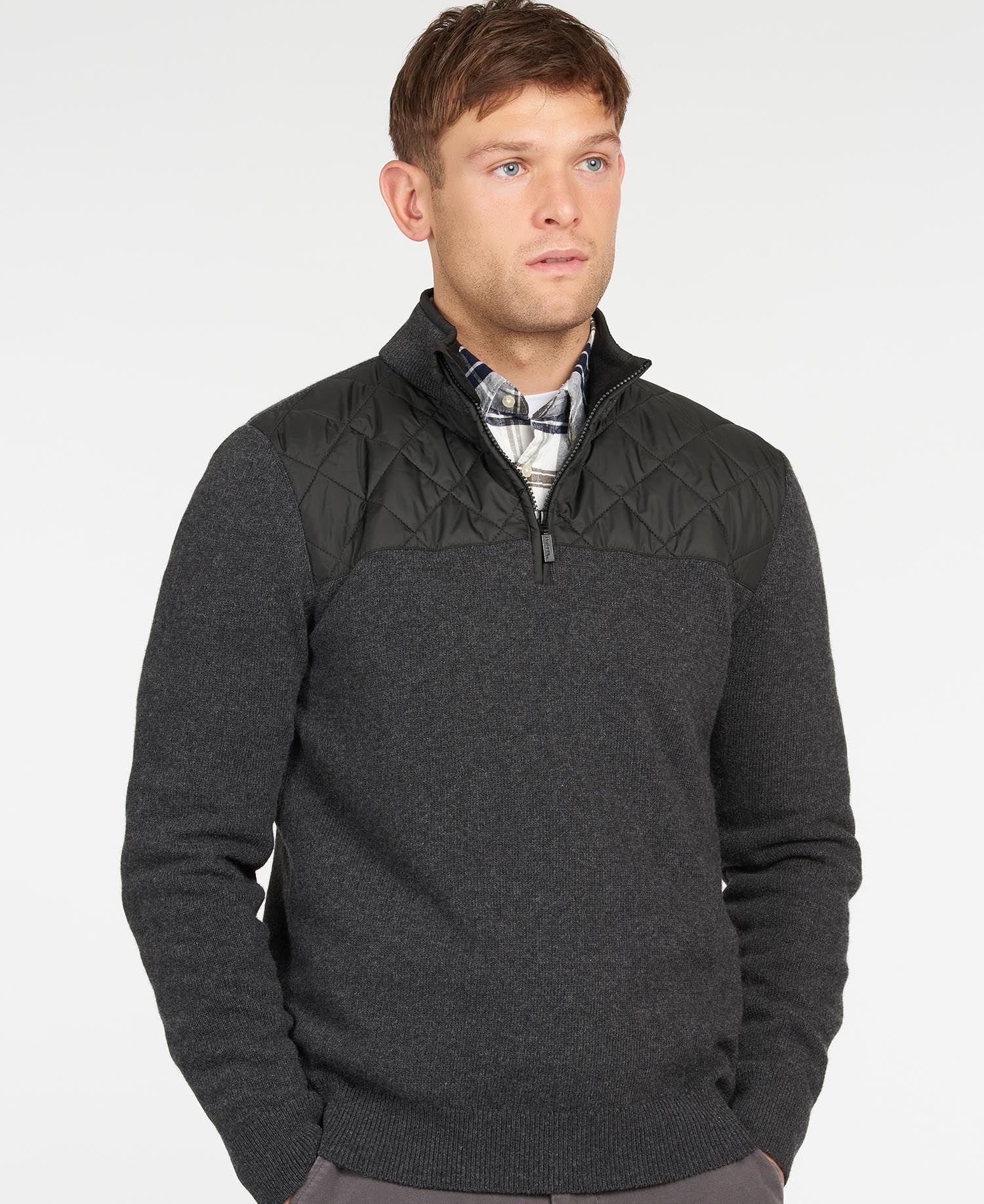 Laflamme- Pull de laine et coton gris - Barbour