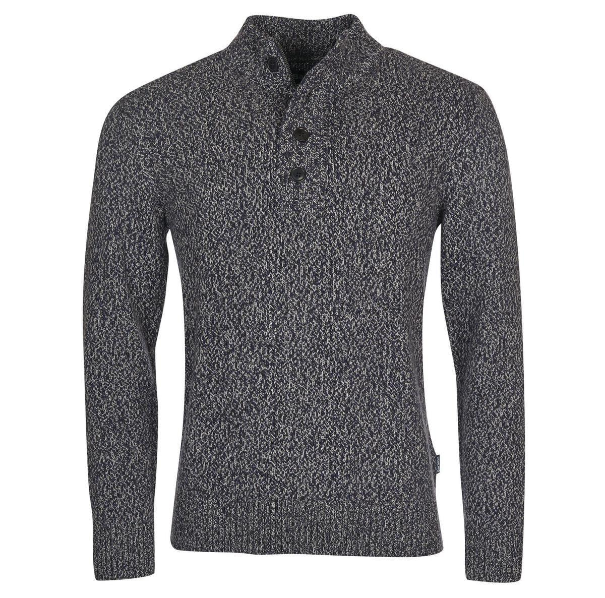 Laflamme- Pull Sid half-zip bleu - Barbour