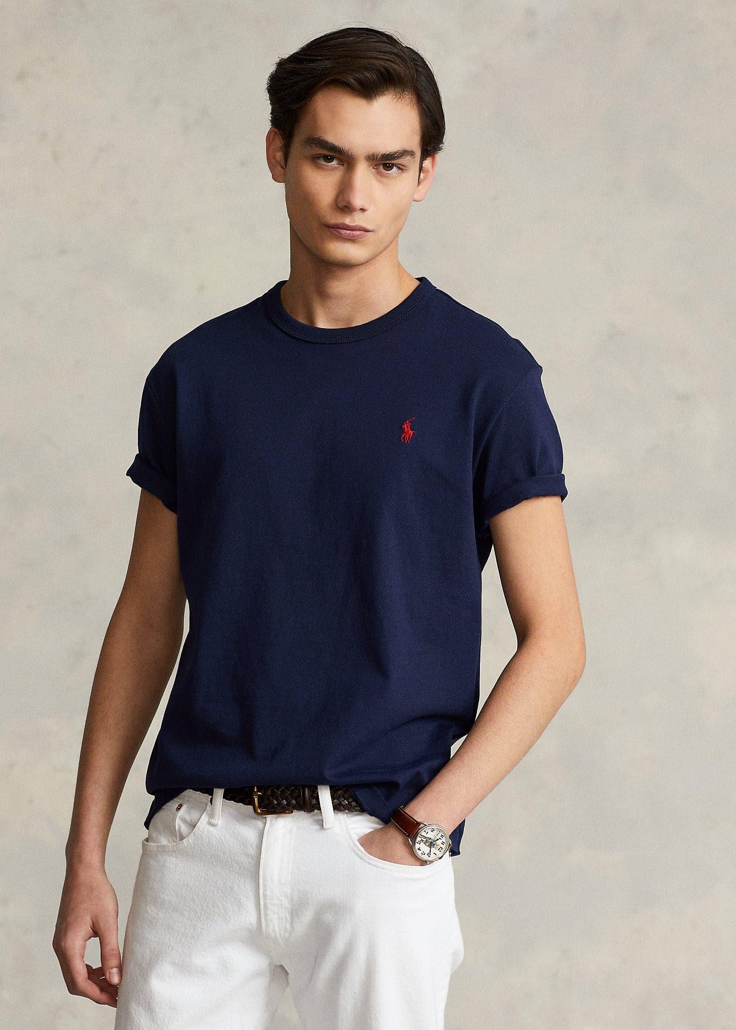 Laflamme- T-shirt de coton marine - Ralph lauren
