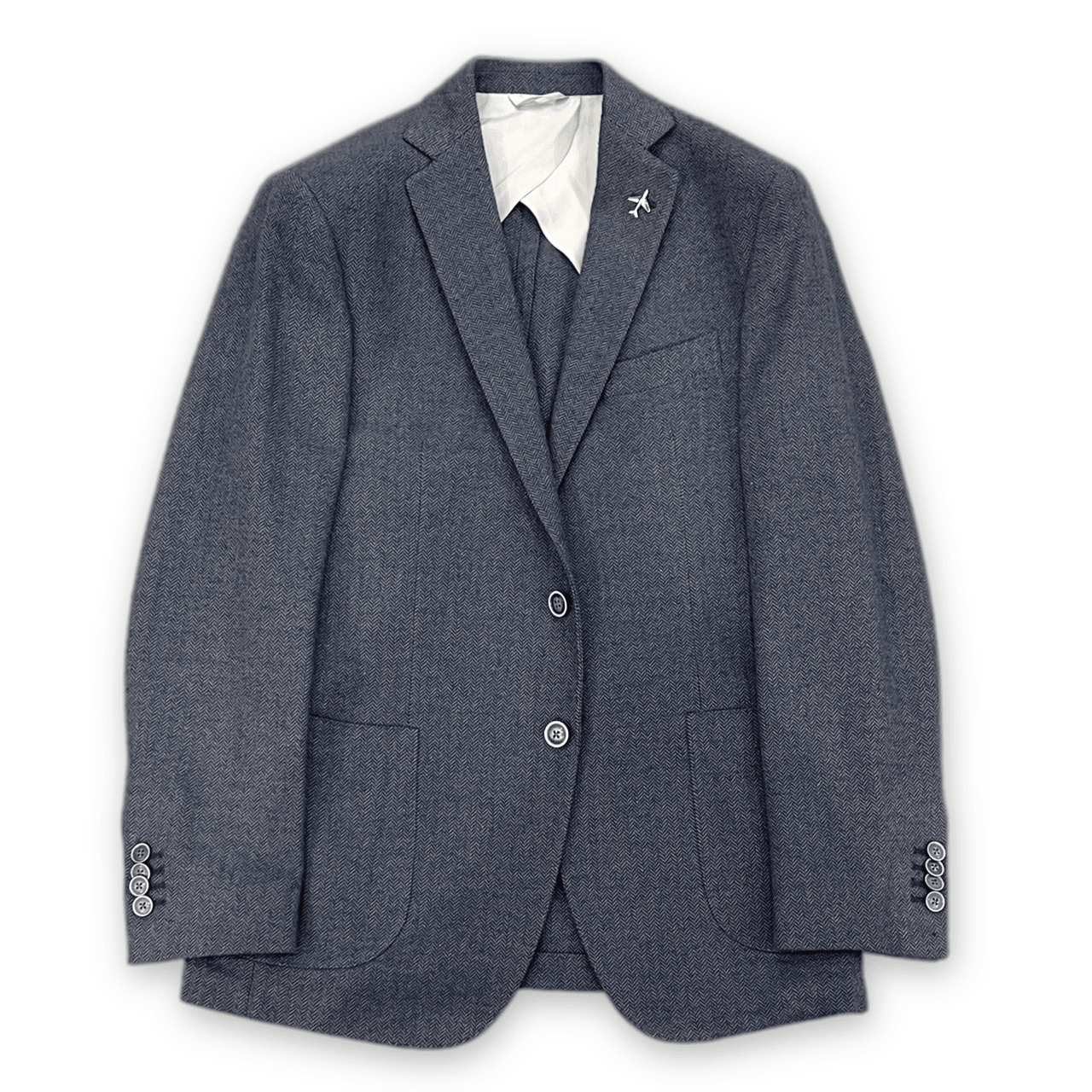 Laflamme- Veston de tweed bleu - Laflamme & cie