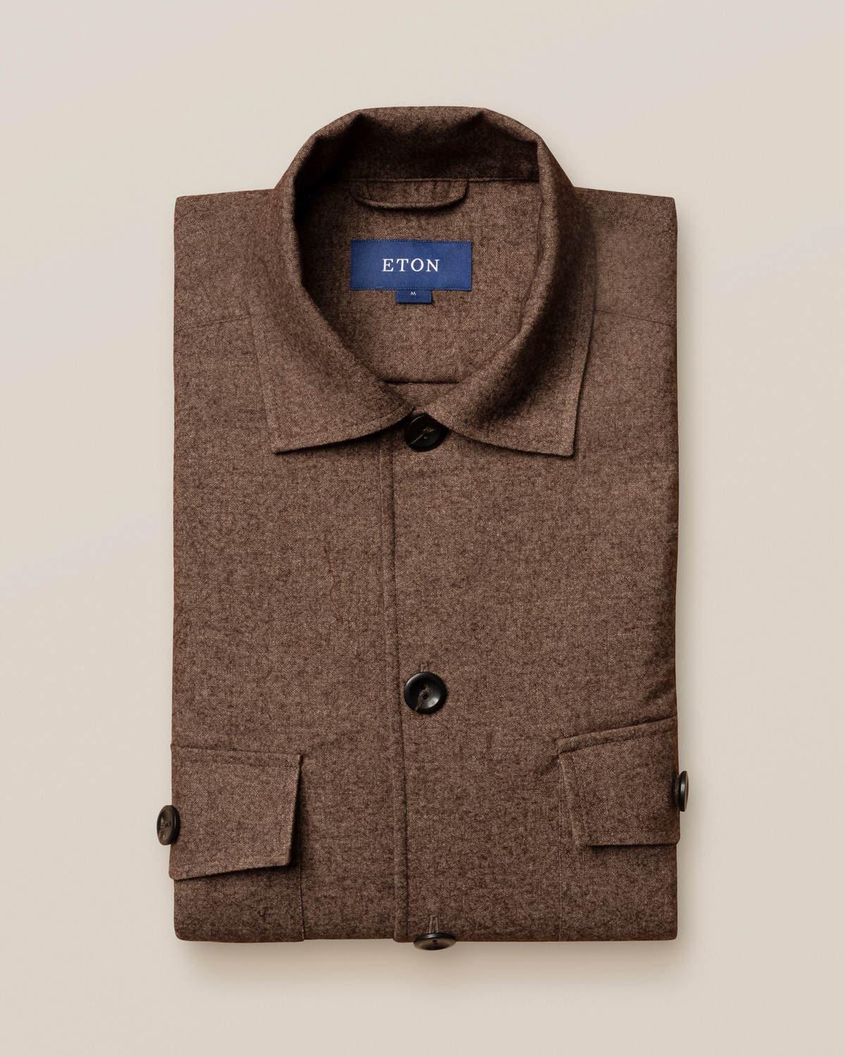 Laflamme- Veston Surchemise en coton, laine et cachemire - Eton