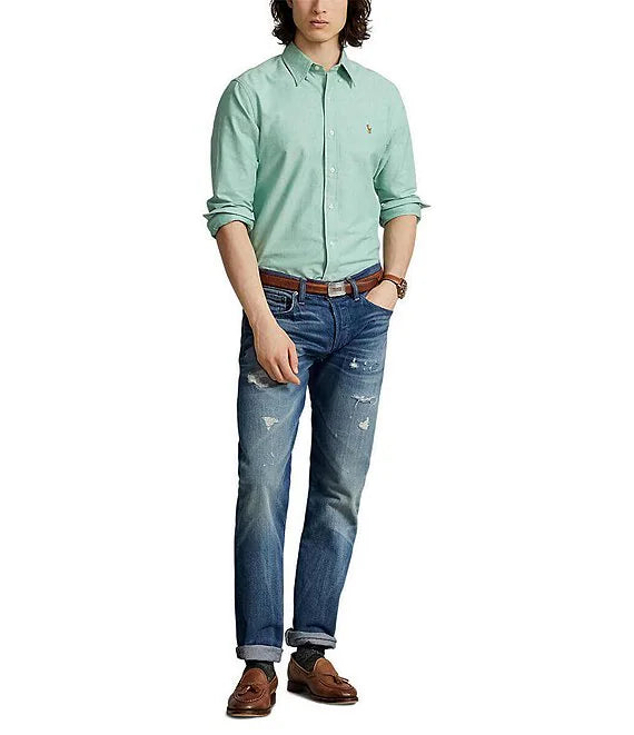 Chemise oxford verte