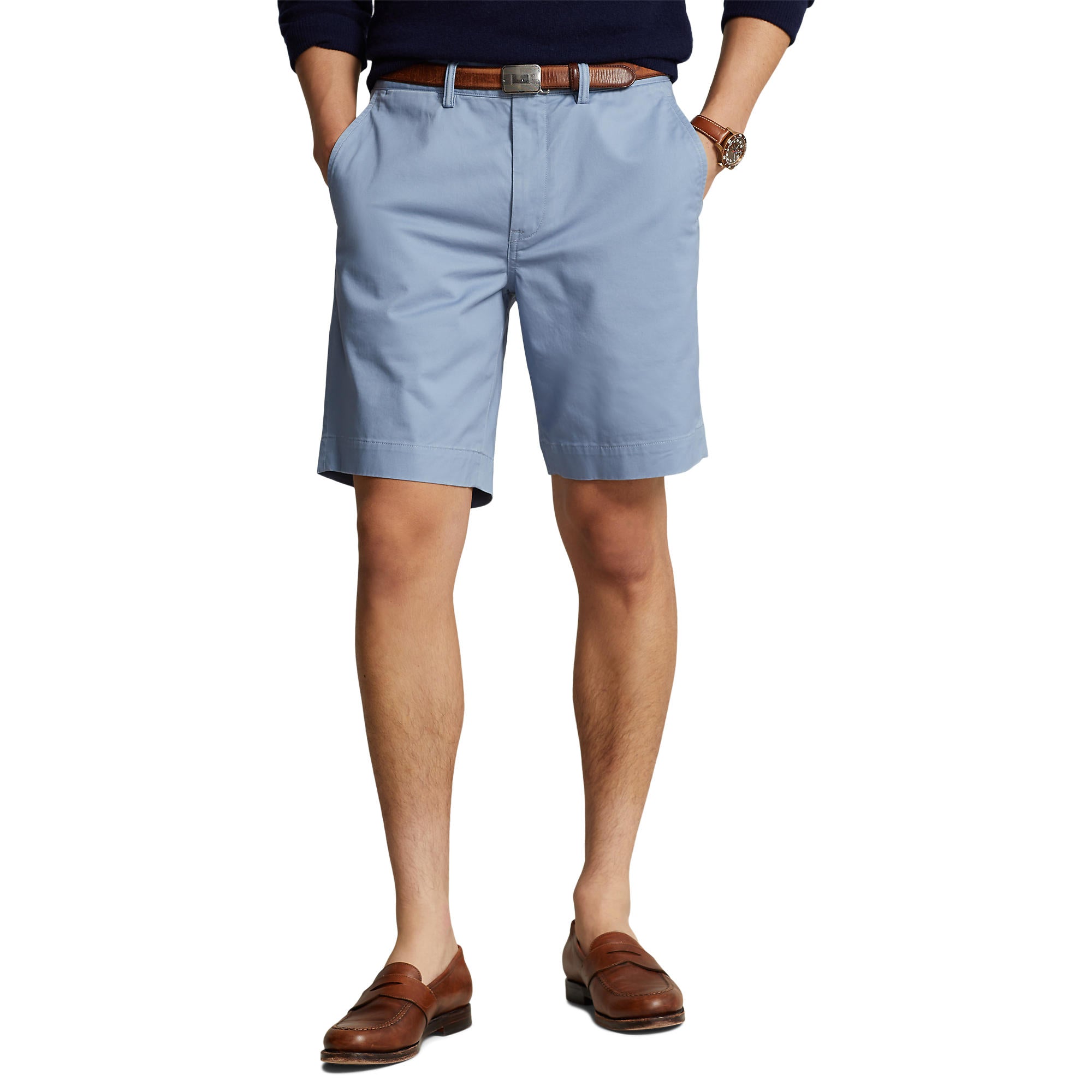 Bermuda en coton bleu