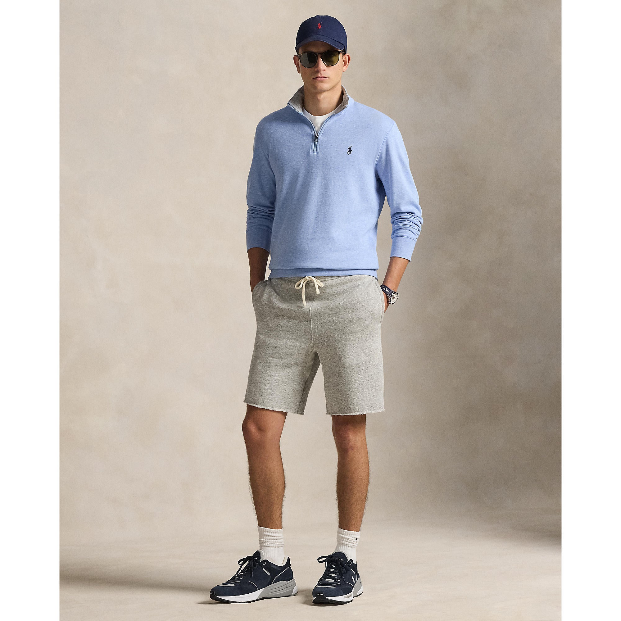 Pull en coton quart de zip