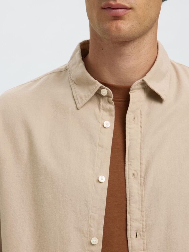 Chemise de flanelle beige