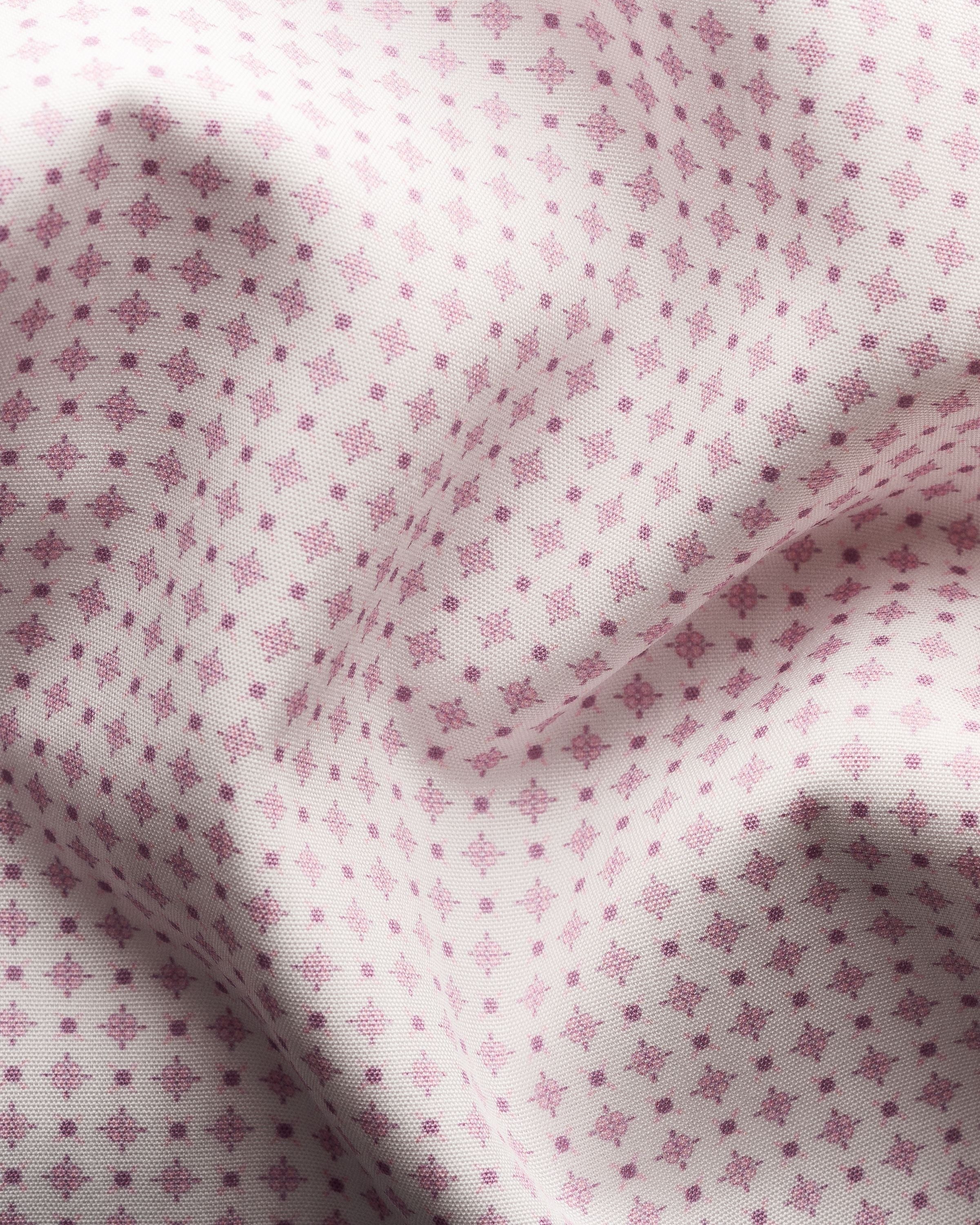 Chemise de twill rose à motifs