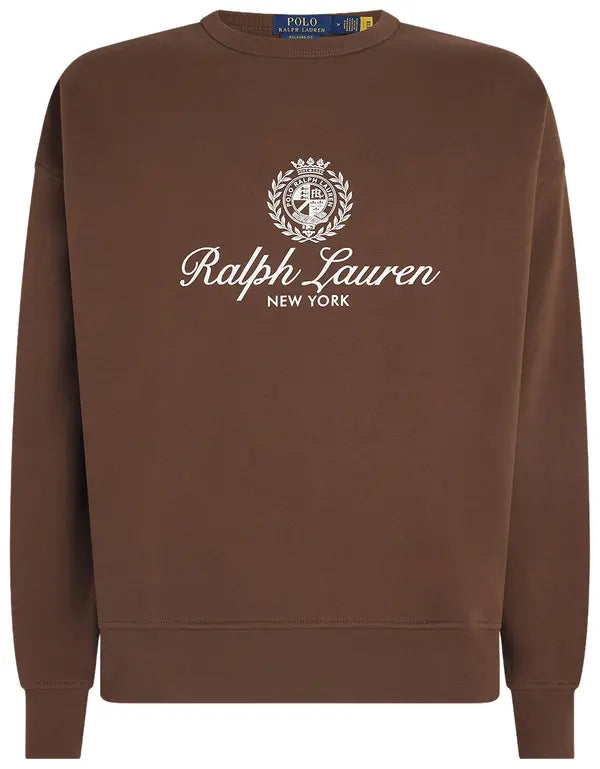 Chandail molleton logo RL brun