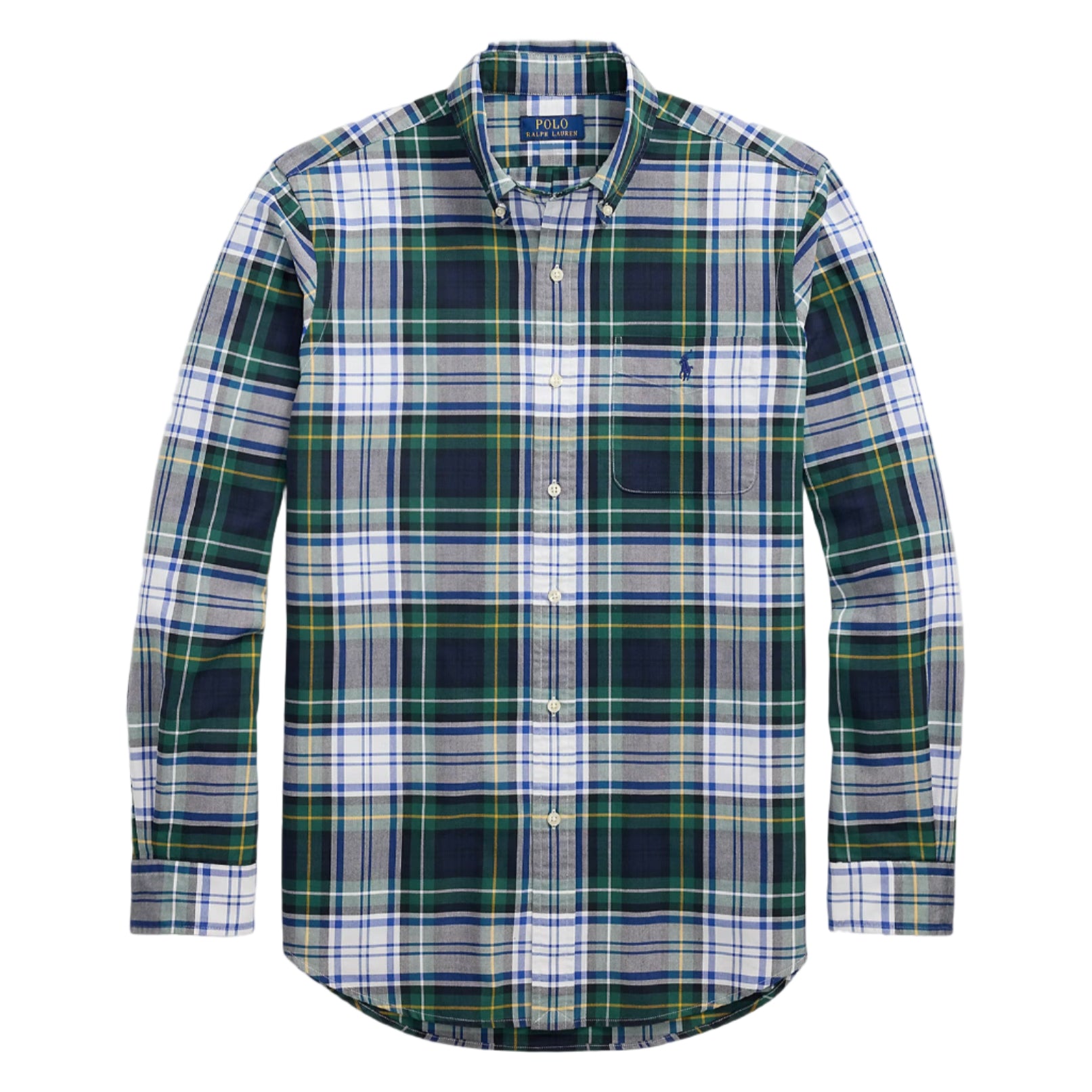 Chemise tartan fait en coton oxford