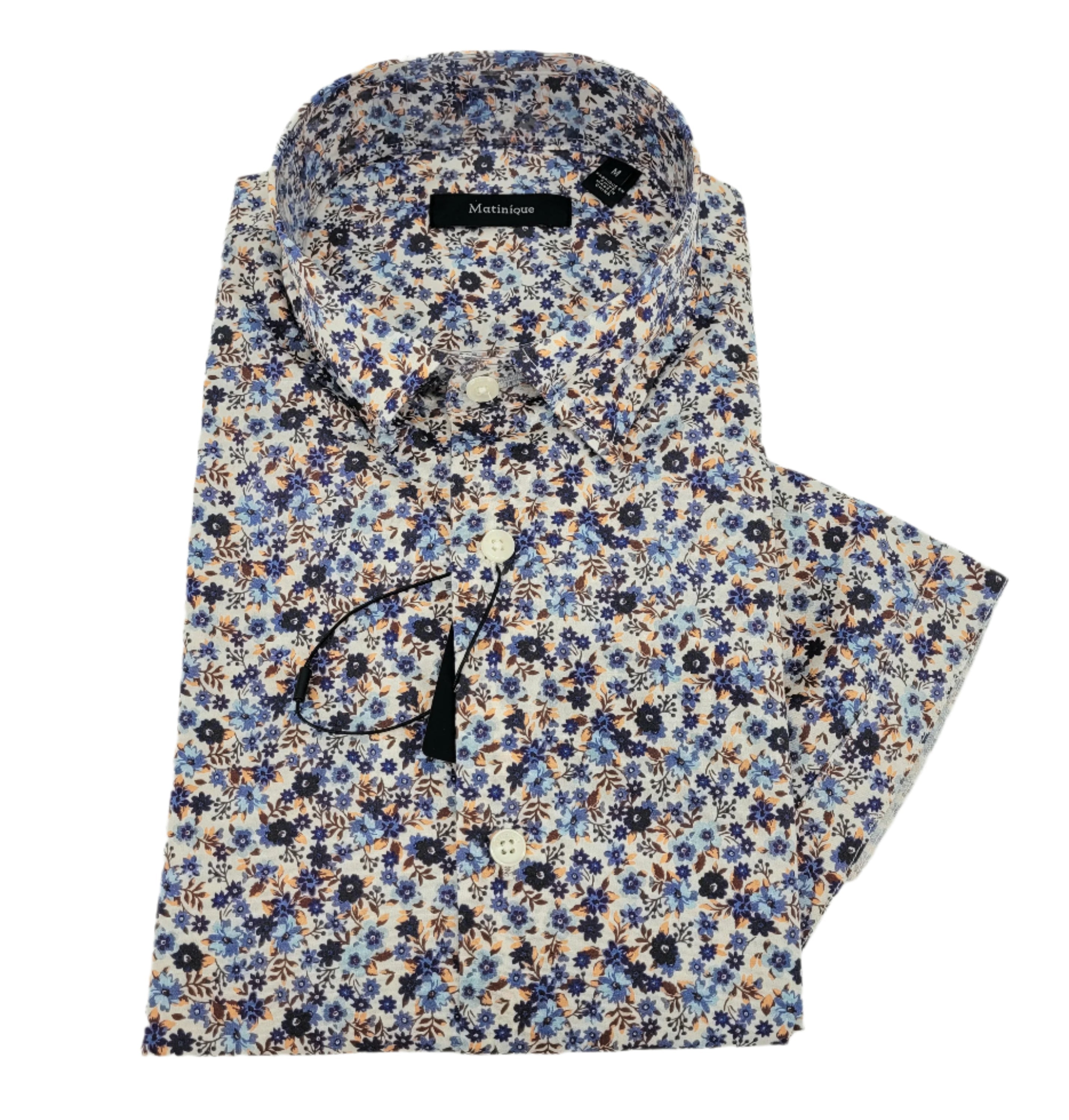 Chemise fleuri à manches courtes