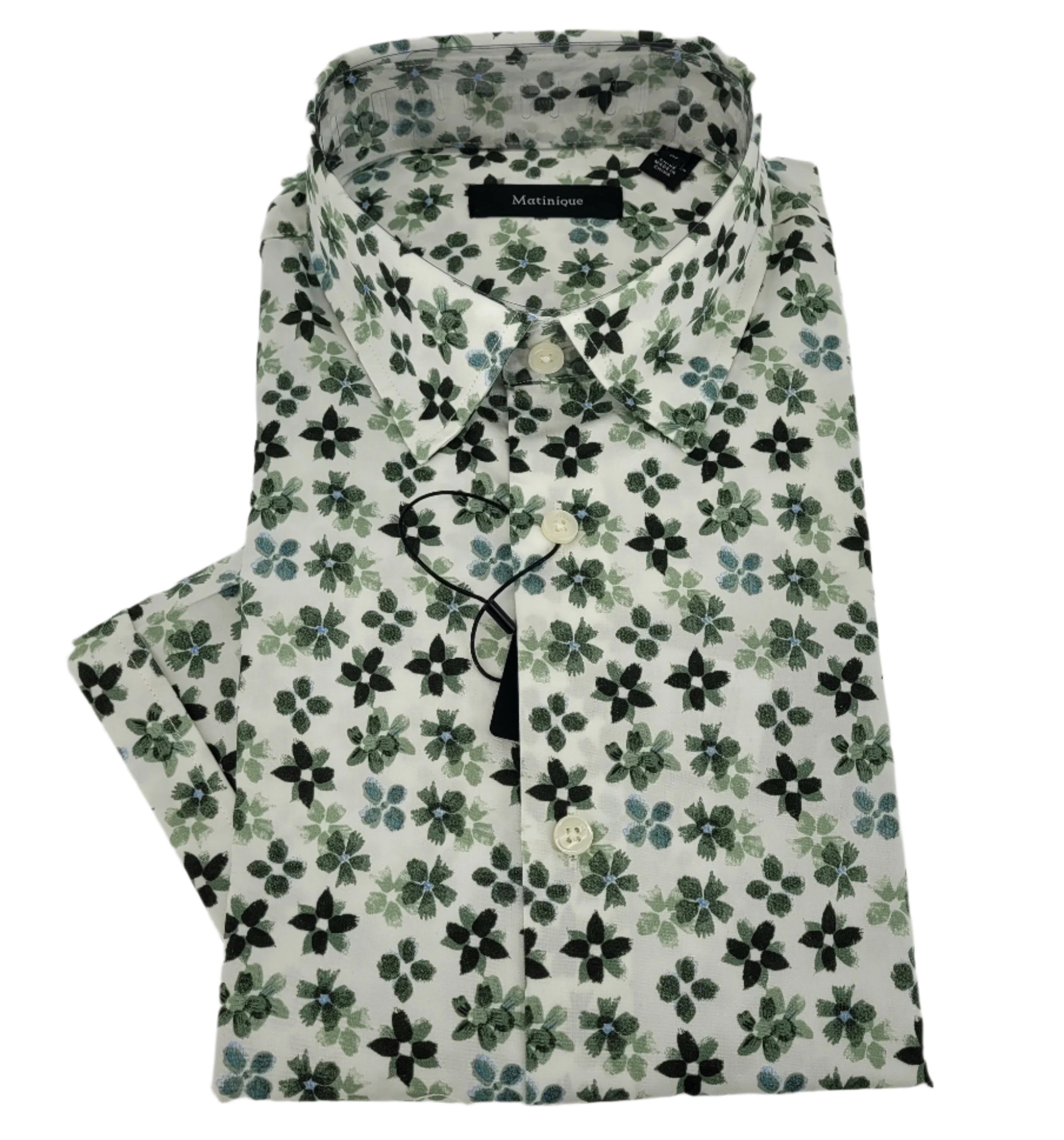 Chemise manches courtes fleurie
