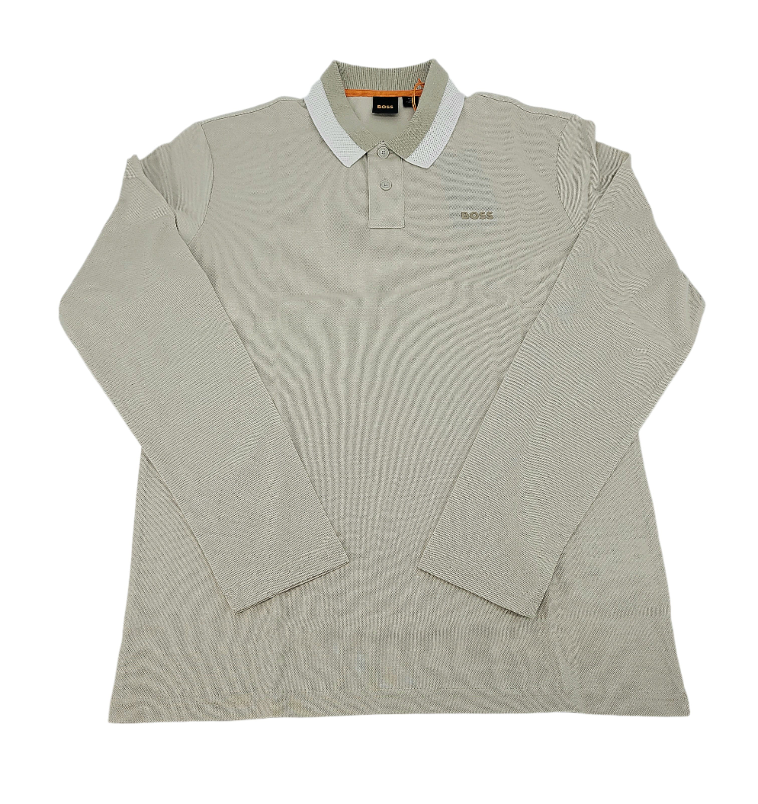 Polo beige à manches longues