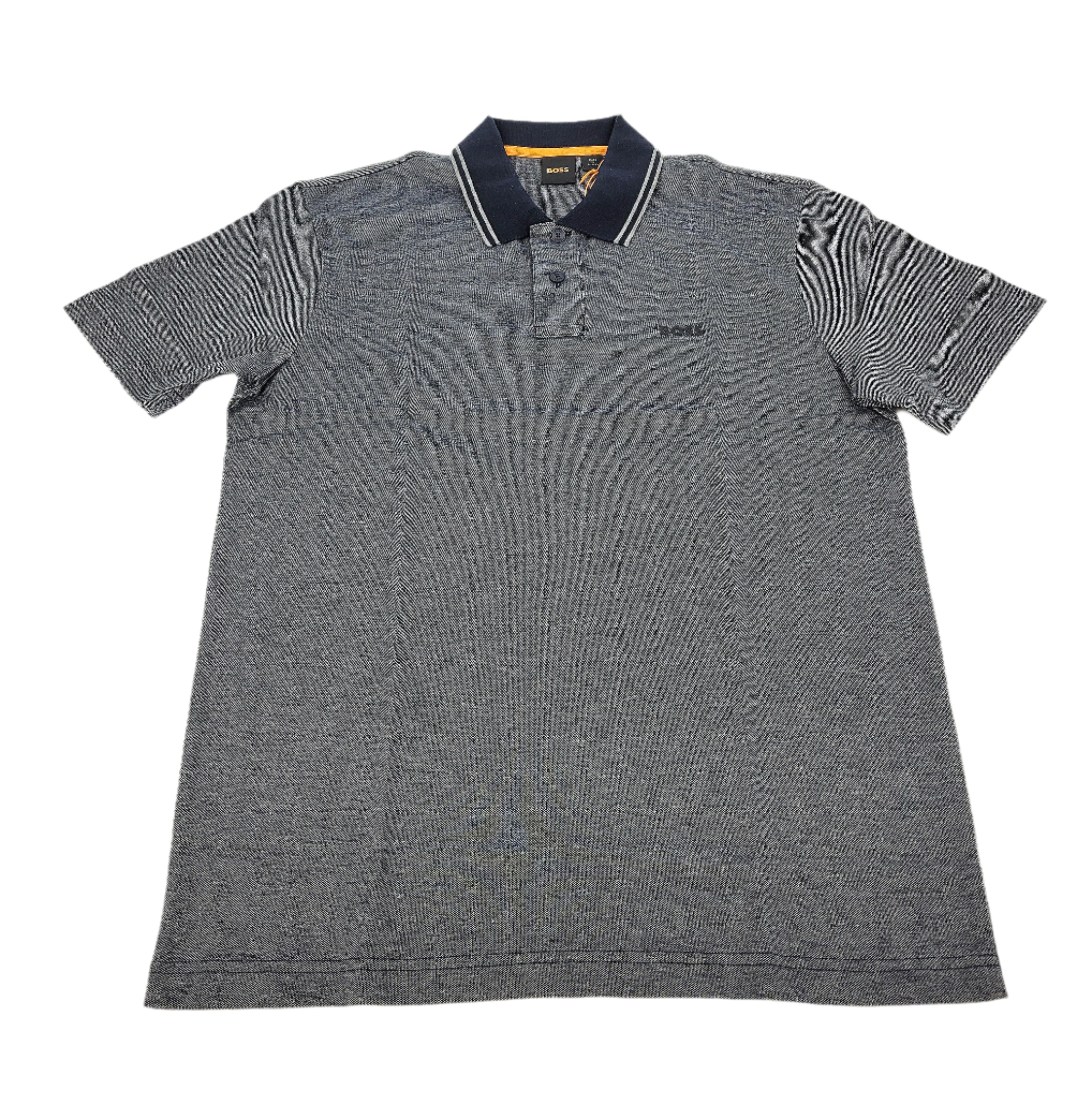 Polo texturé en coton mercerisé