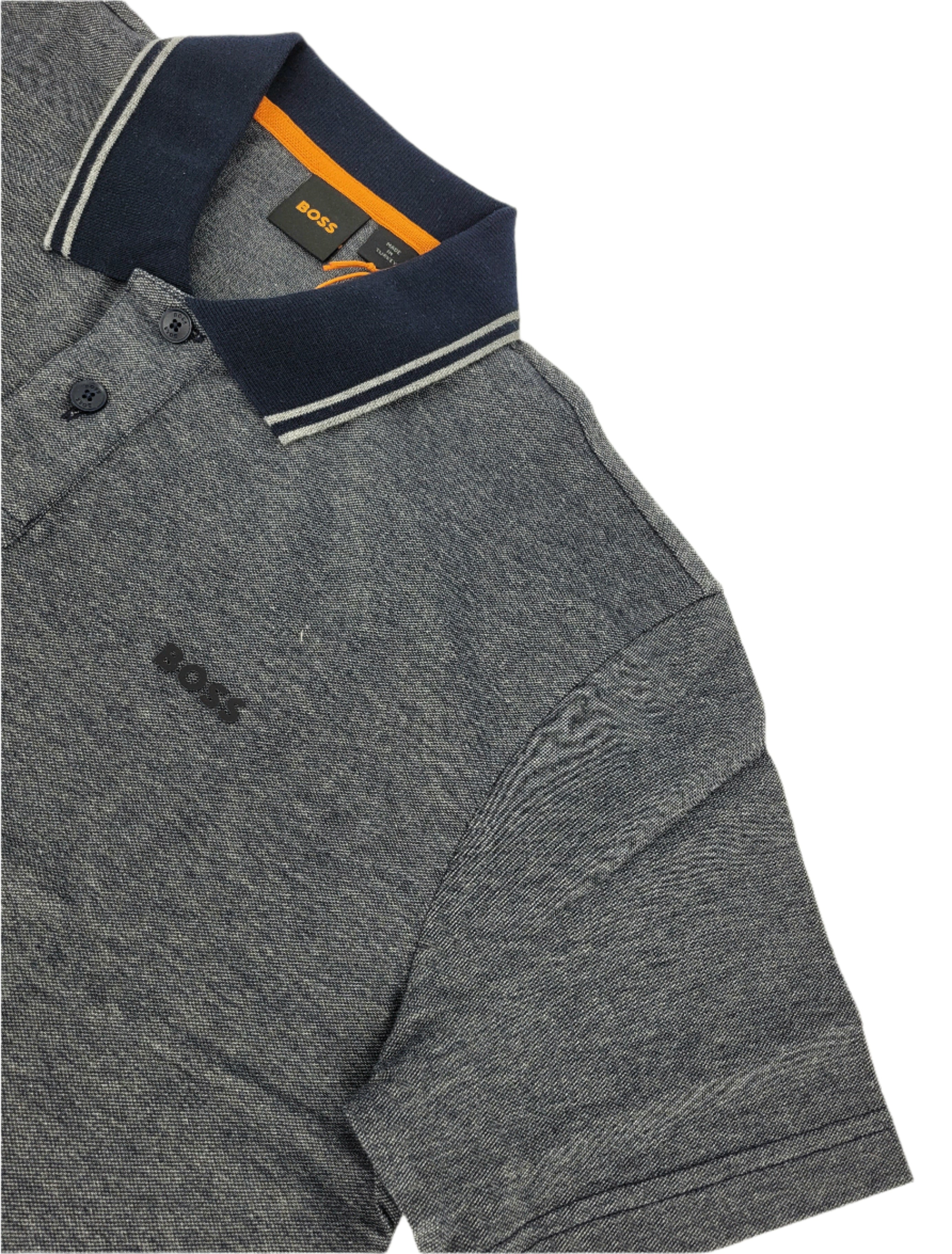 Polo texturé en coton mercerisé