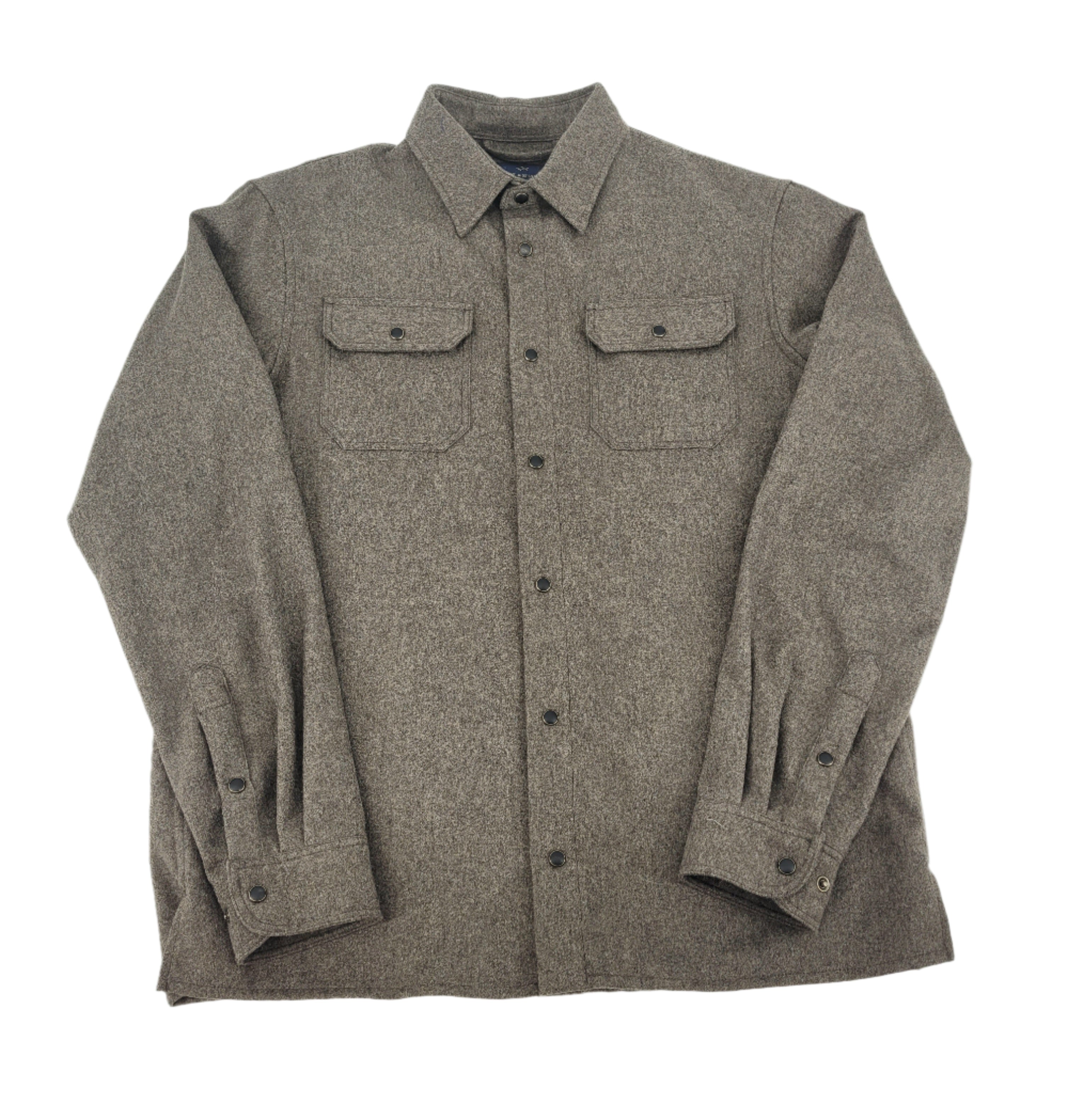 Overshirt taupe en laine