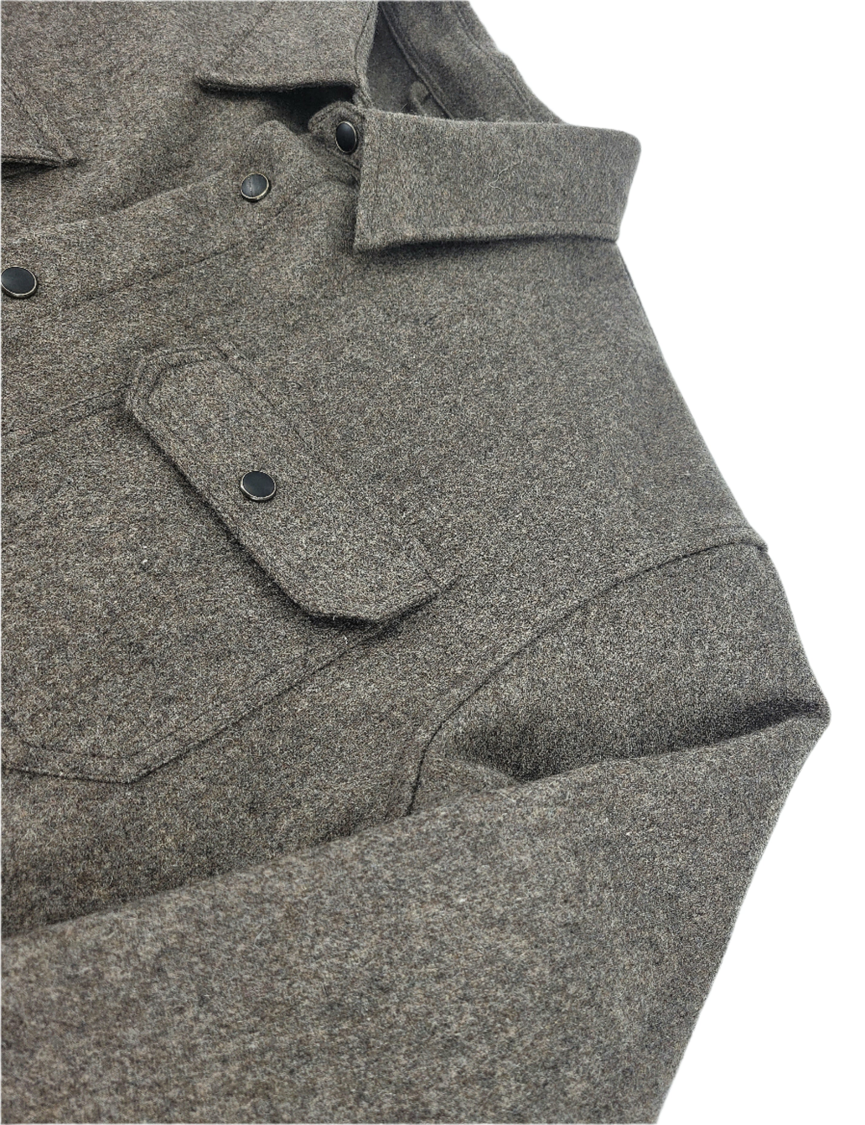 Overshirt taupe en laine