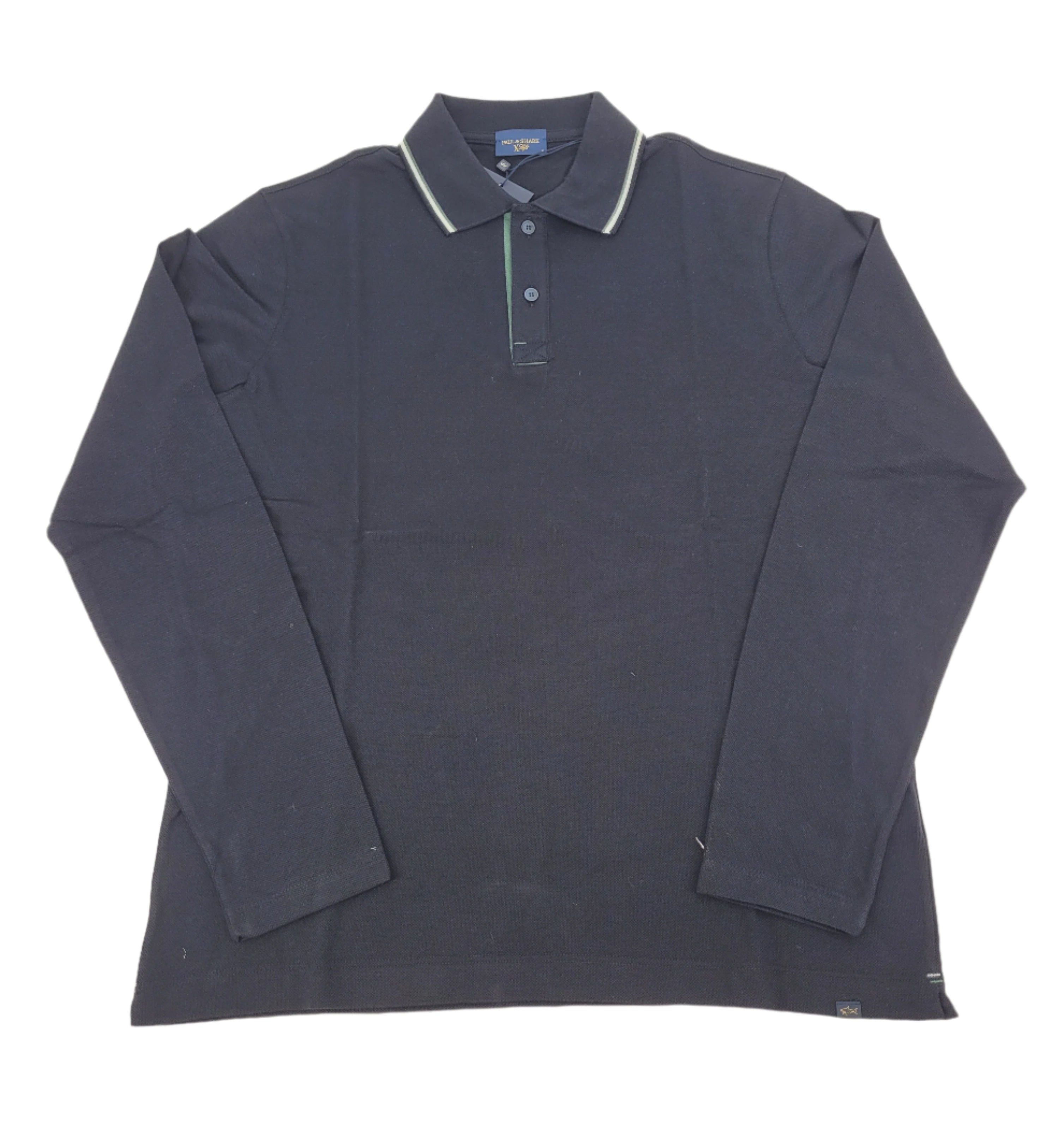 Polo manches longues en piqué de luxe