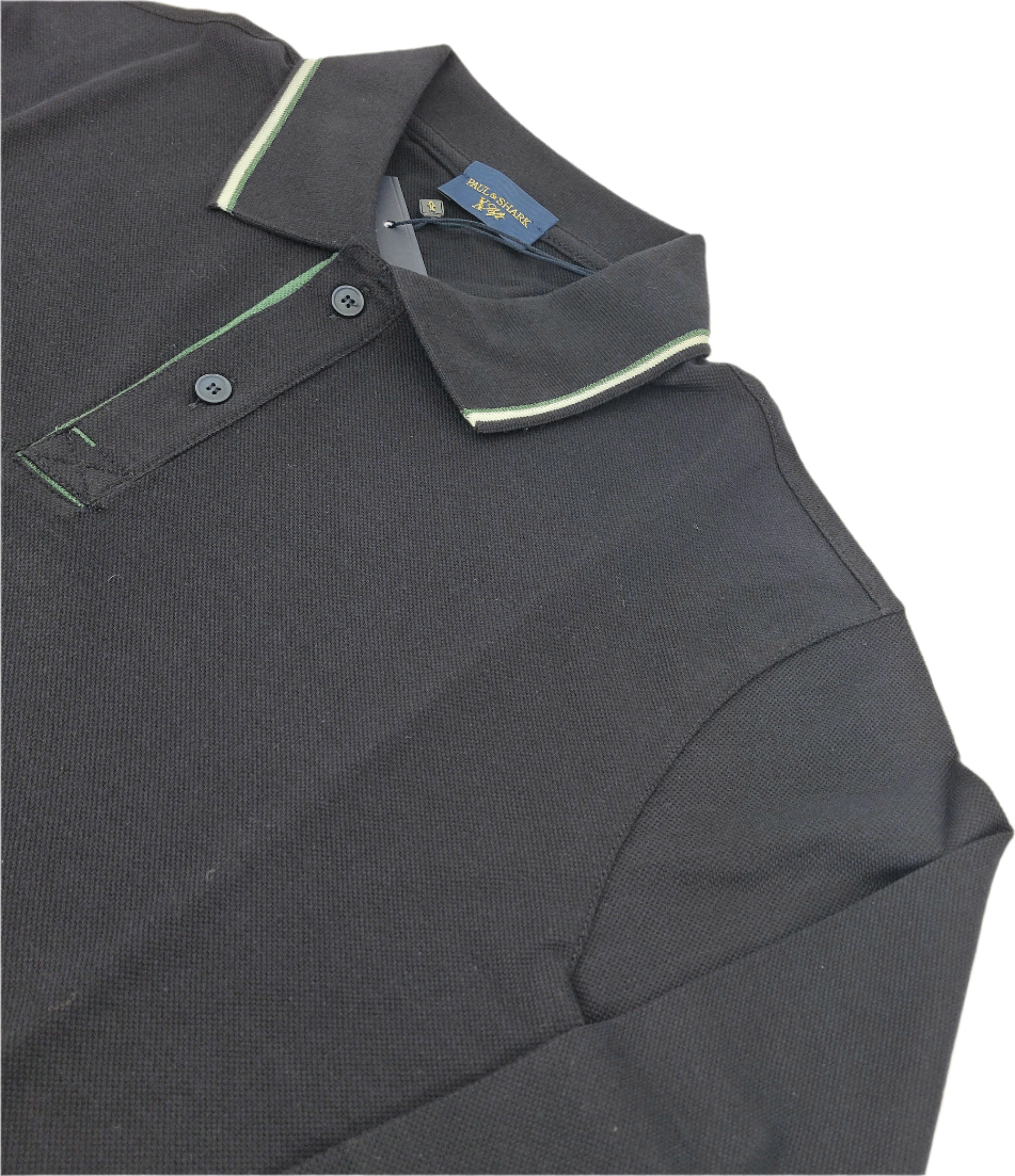 Polo manches longues en piqué de luxe