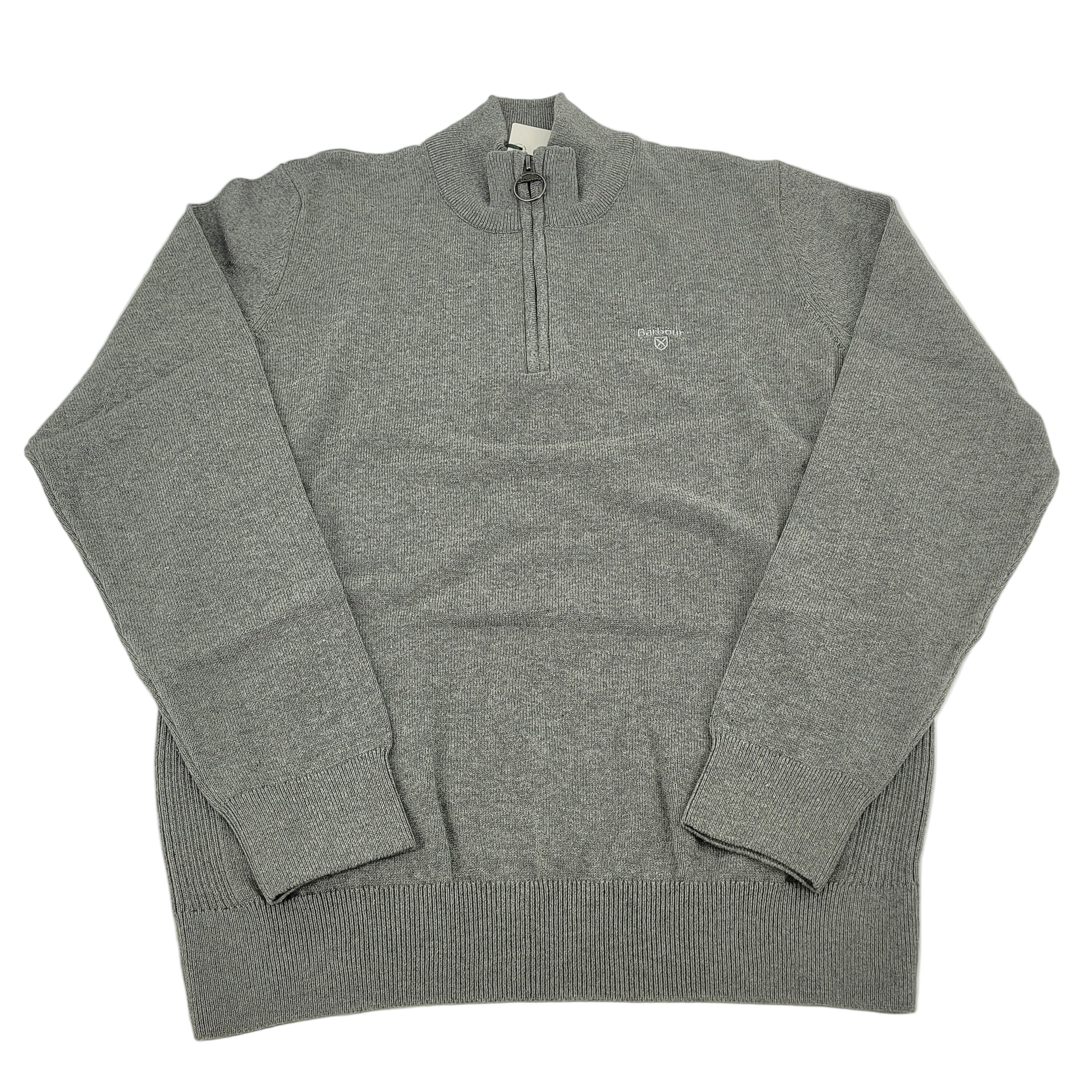 Pull à Zip de coton contraste