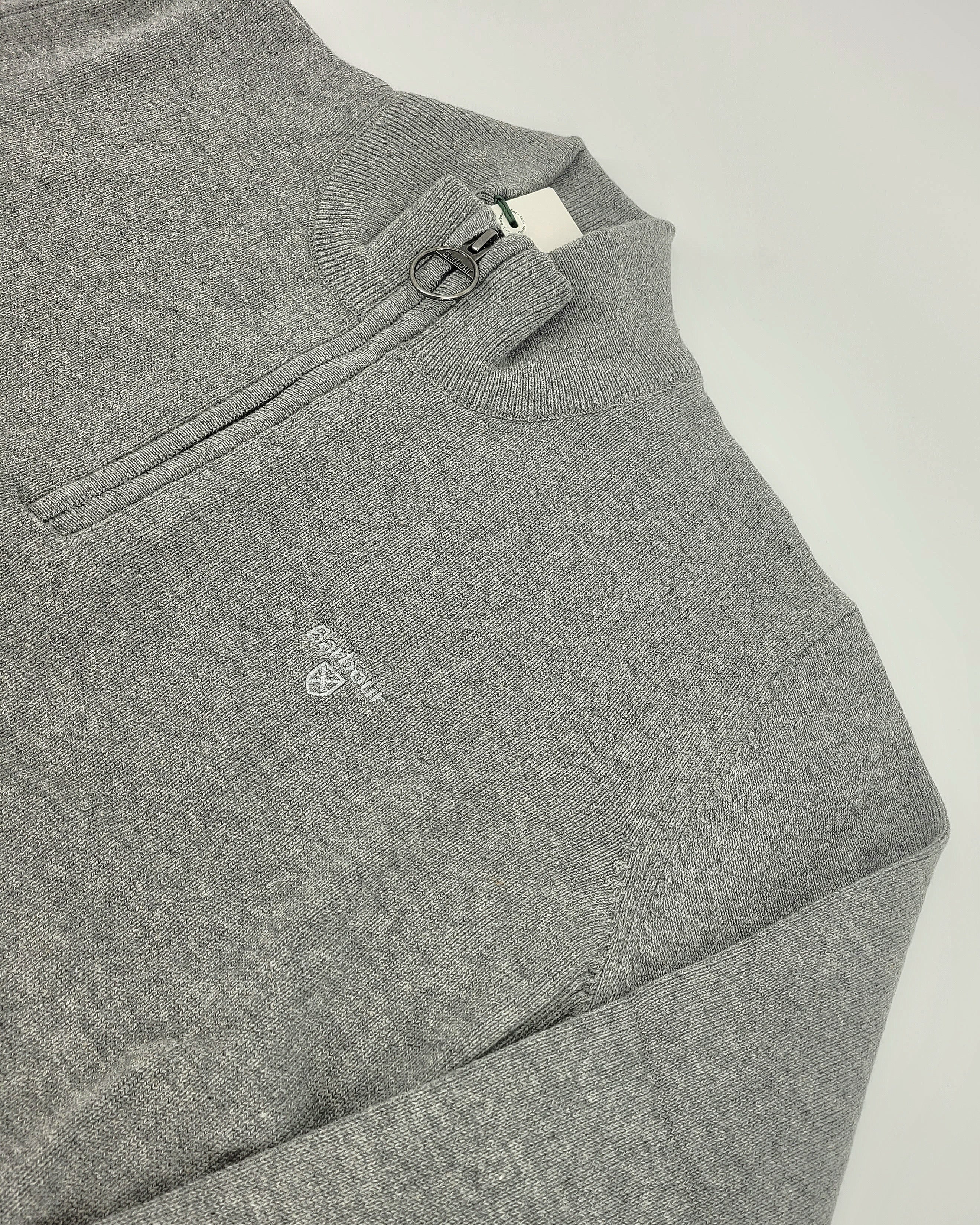 Pull à Zip de coton contraste