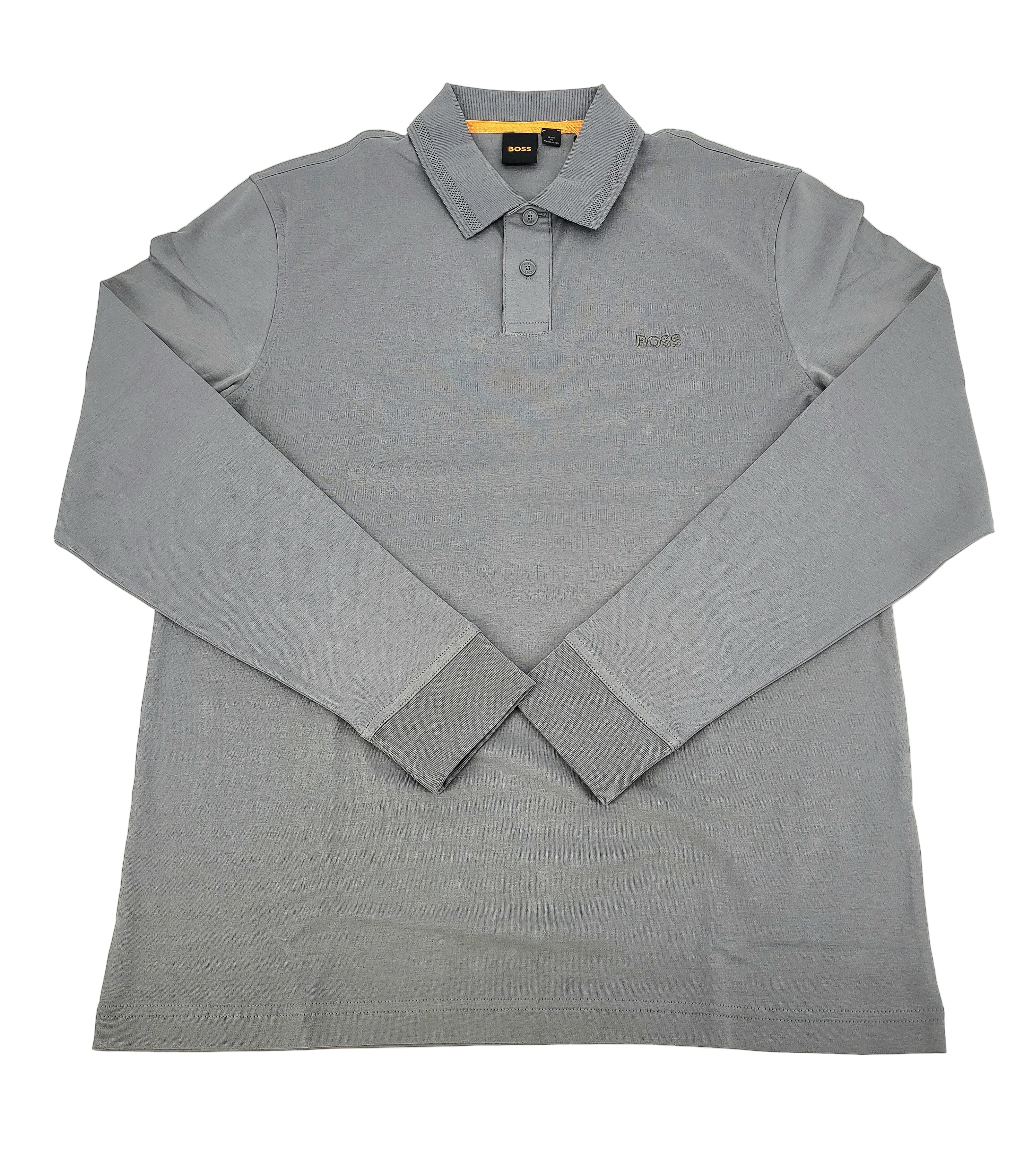 Polo manches longues de coton mercerisé