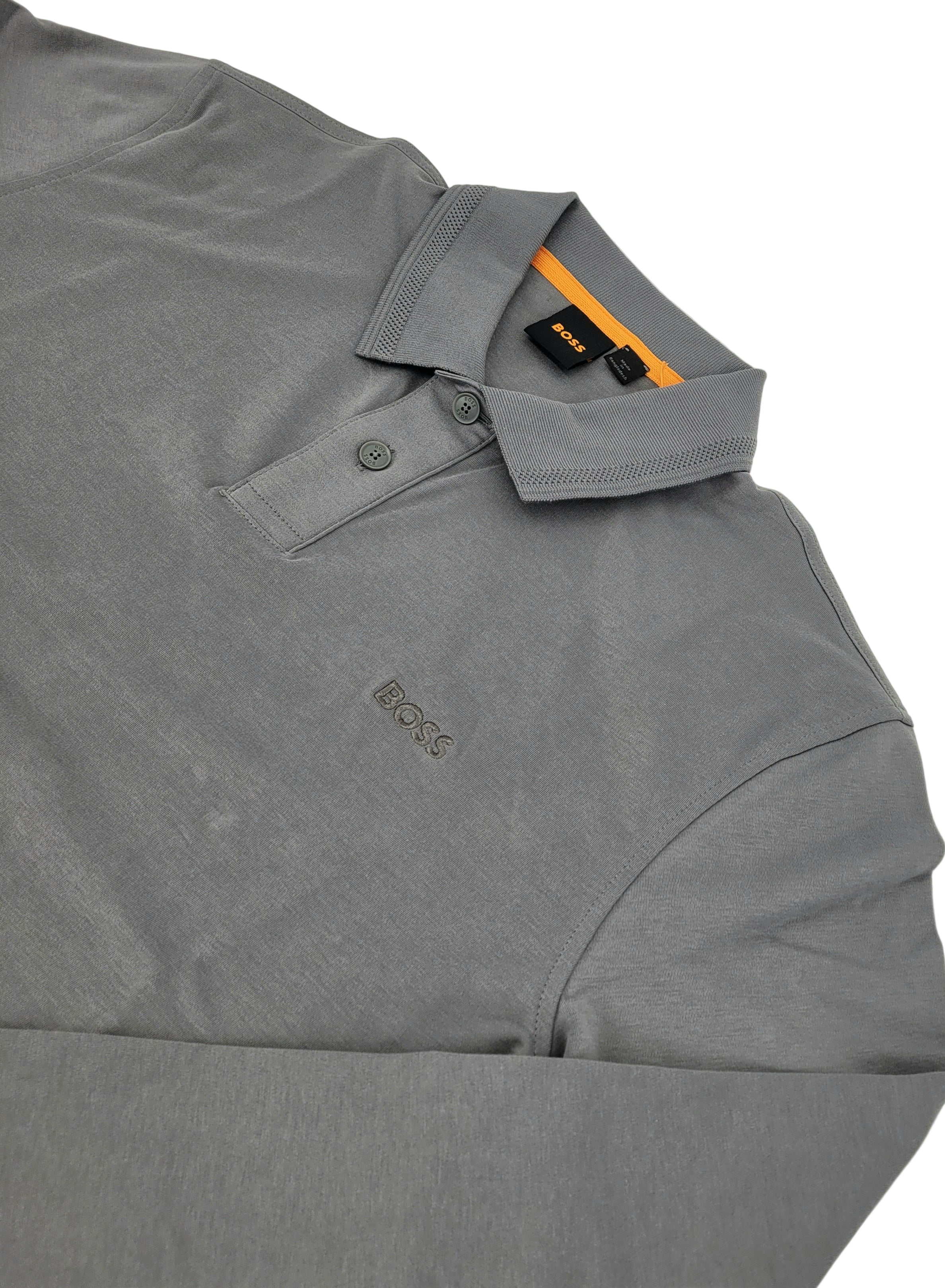 Polo manches longues de coton mercerisé