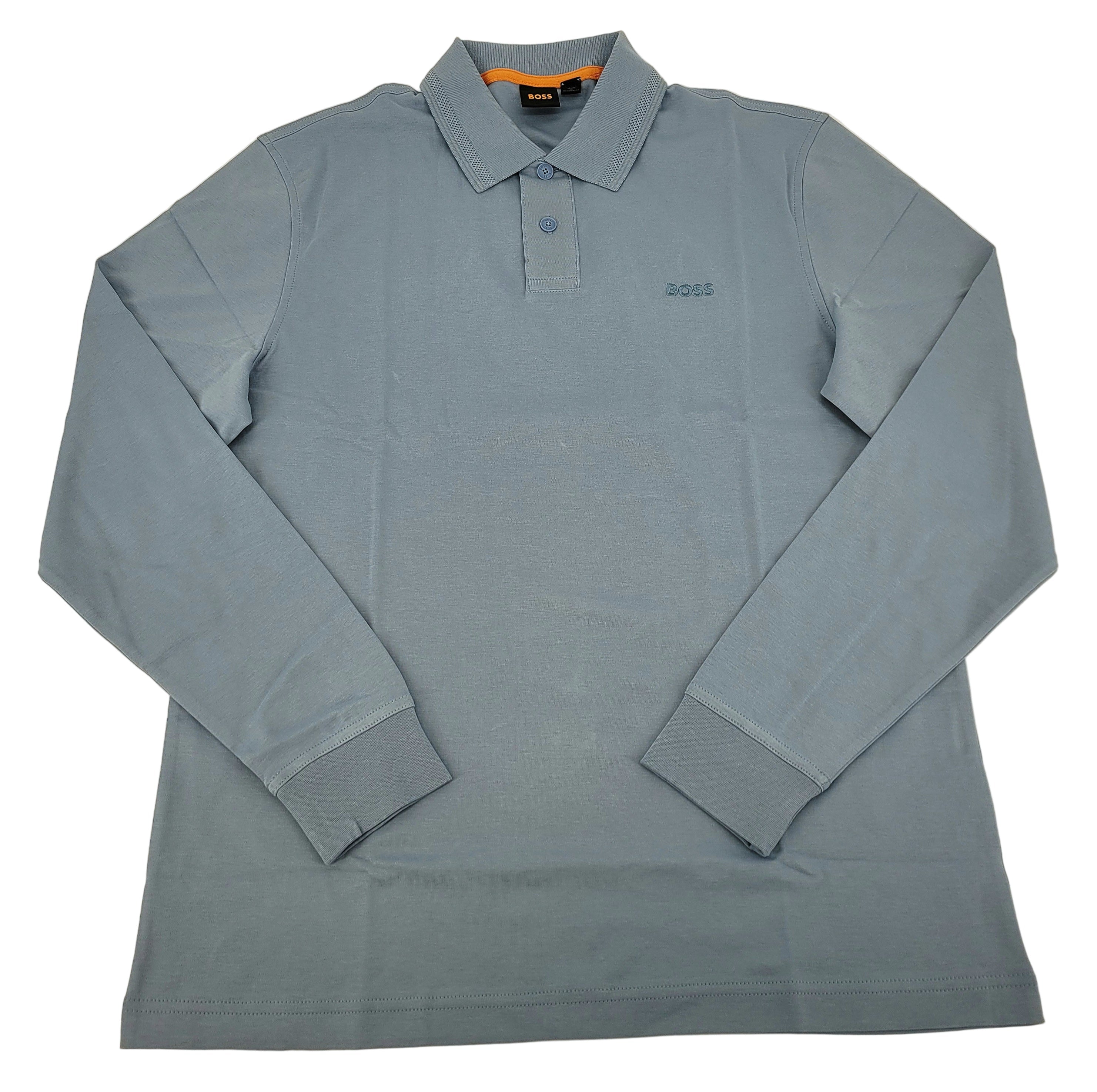Polo manches longues de coton mercerisé