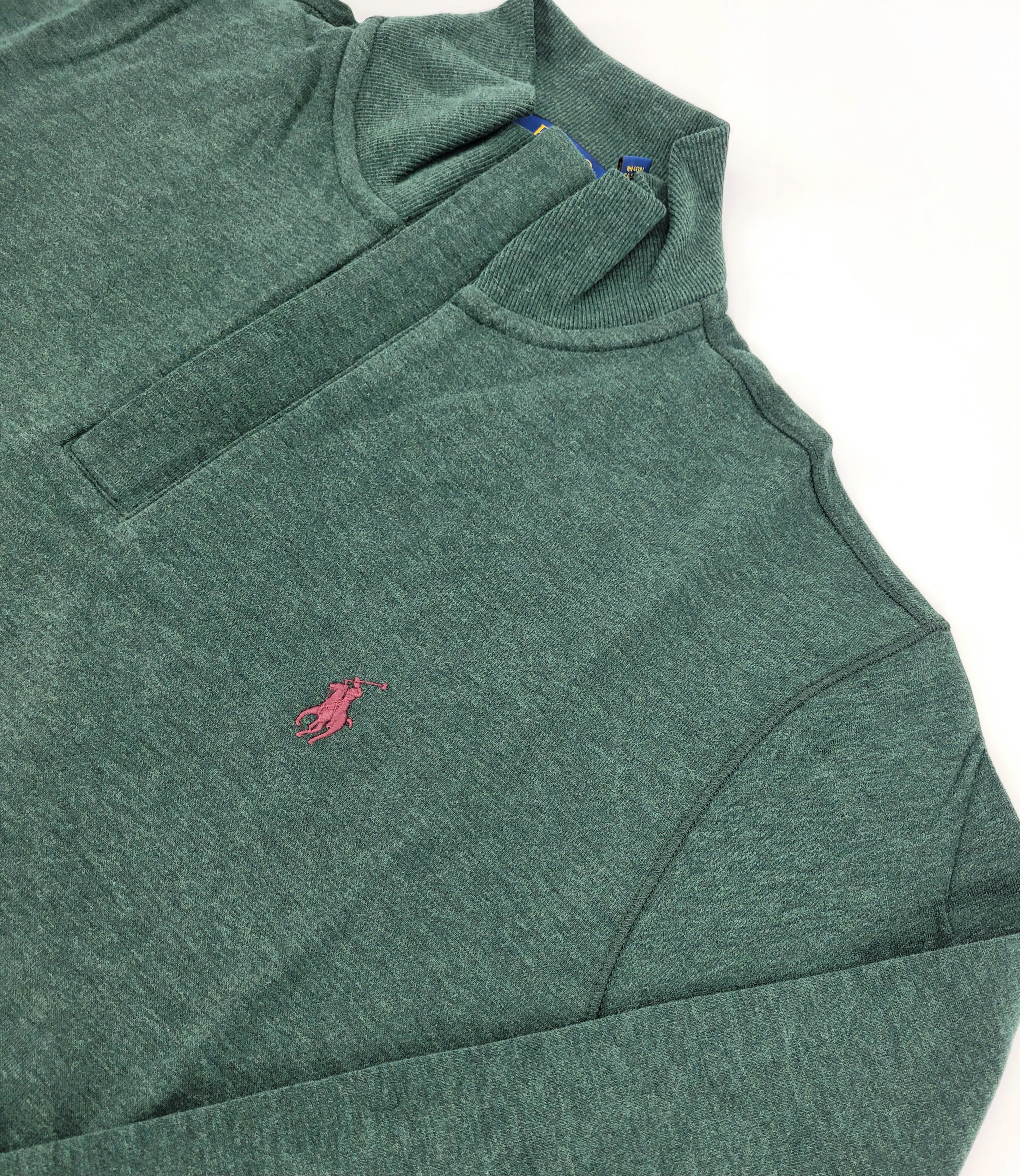 Pull quart de zip vert