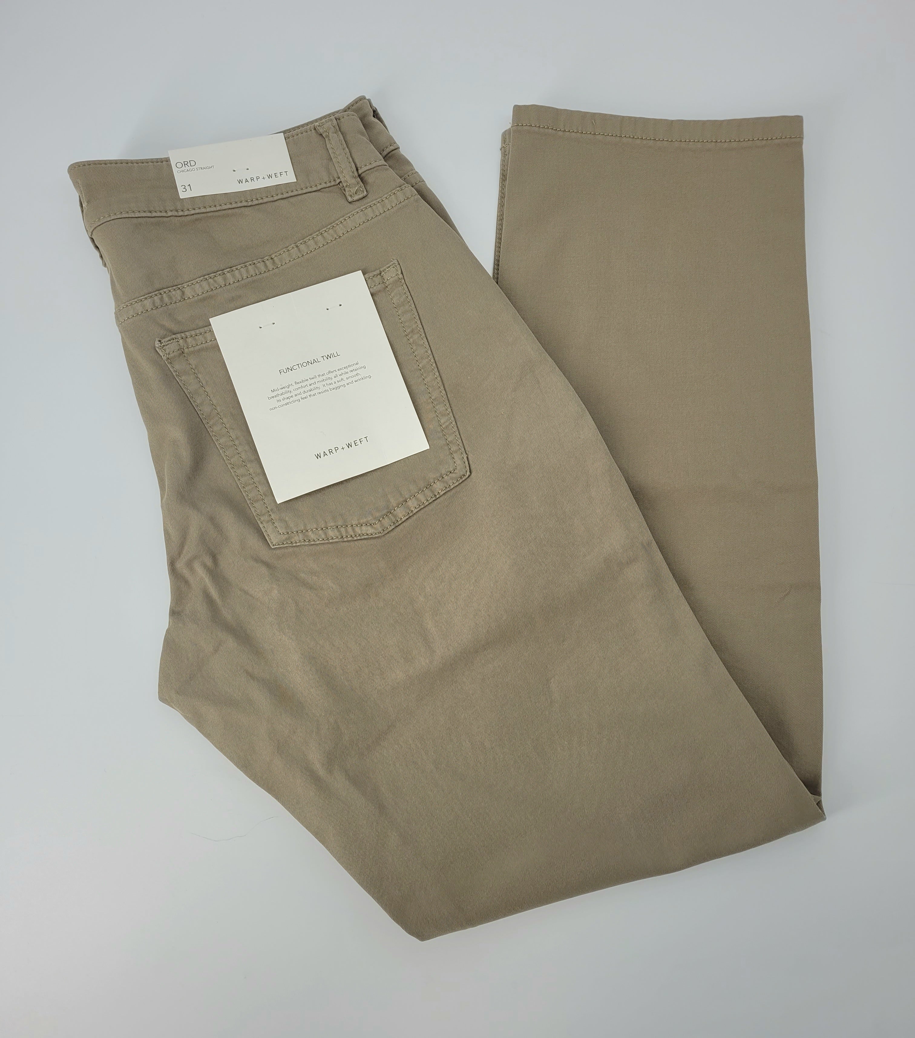 Jeans beige coupe régulière extensible