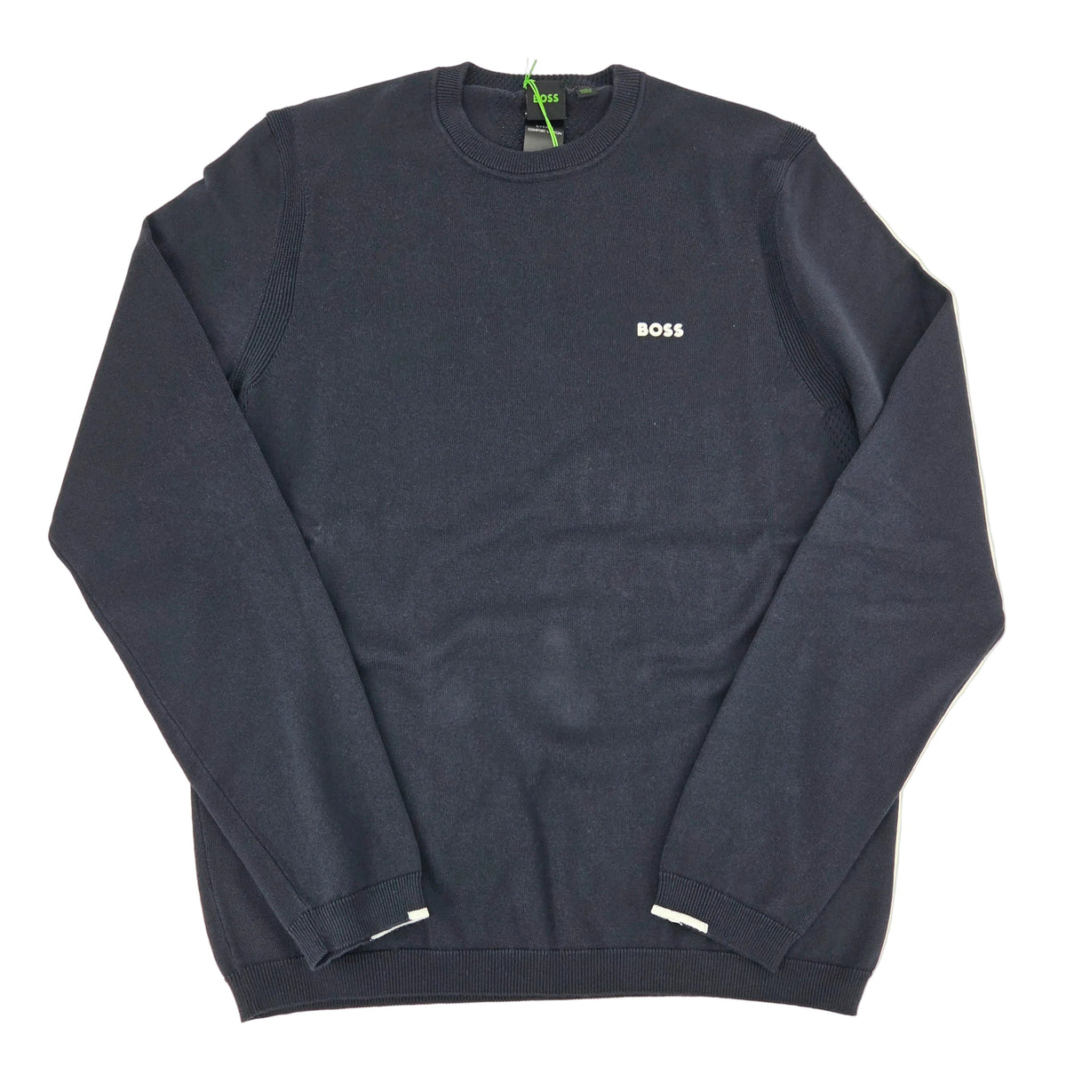 Pull marine avec logo Boss