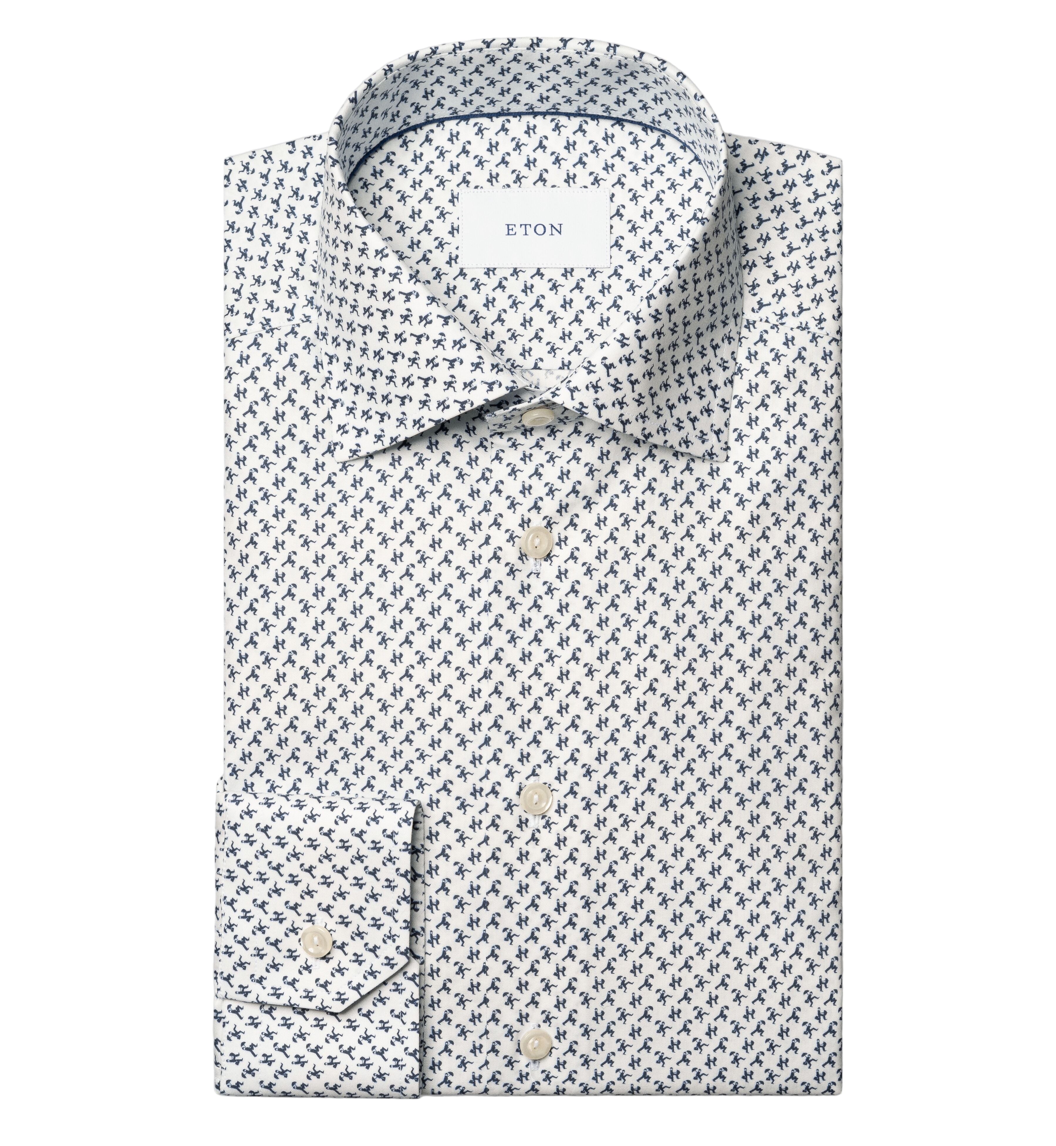 Chemise bleu à motifs parasol