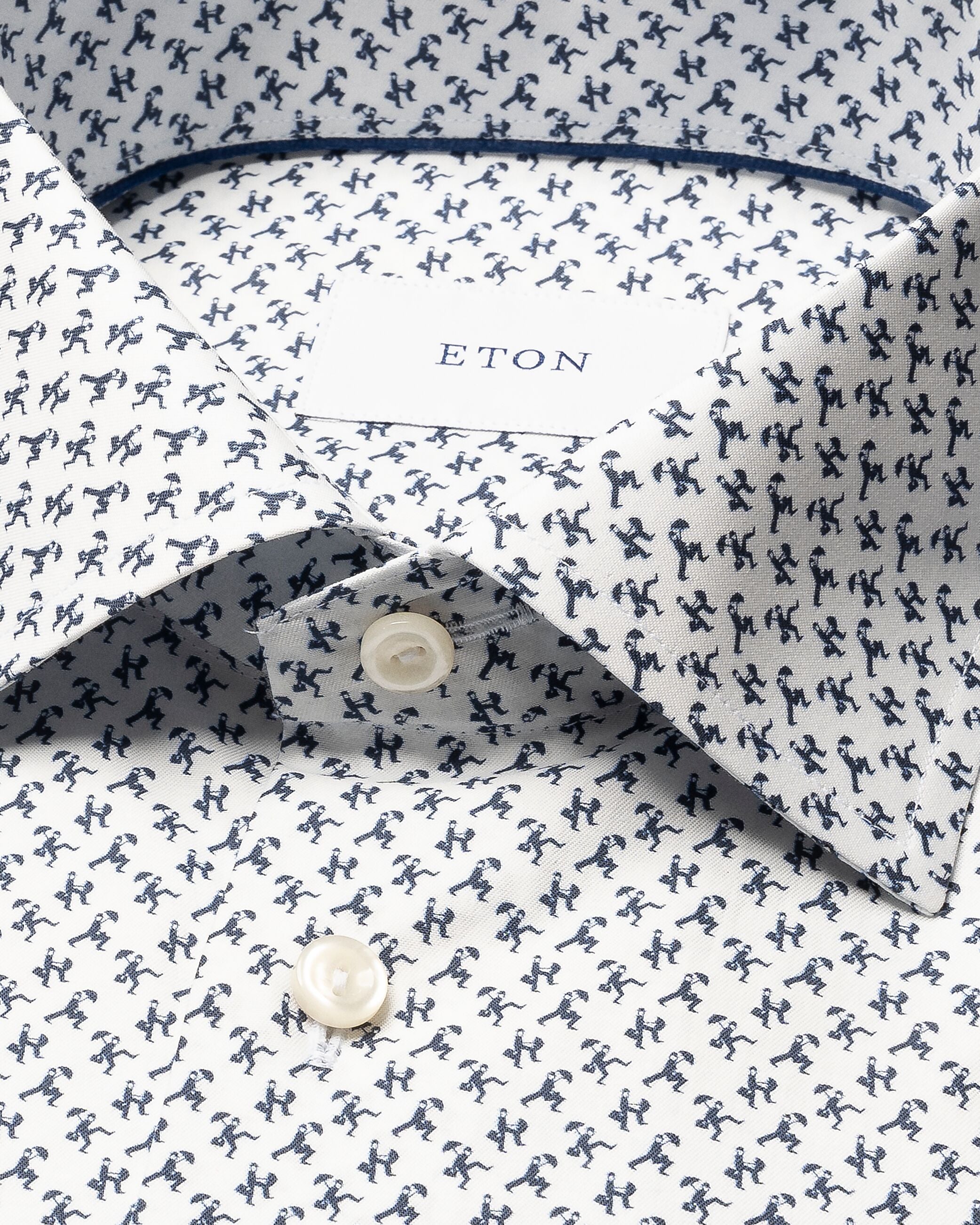 Chemise bleu à motifs parasol
