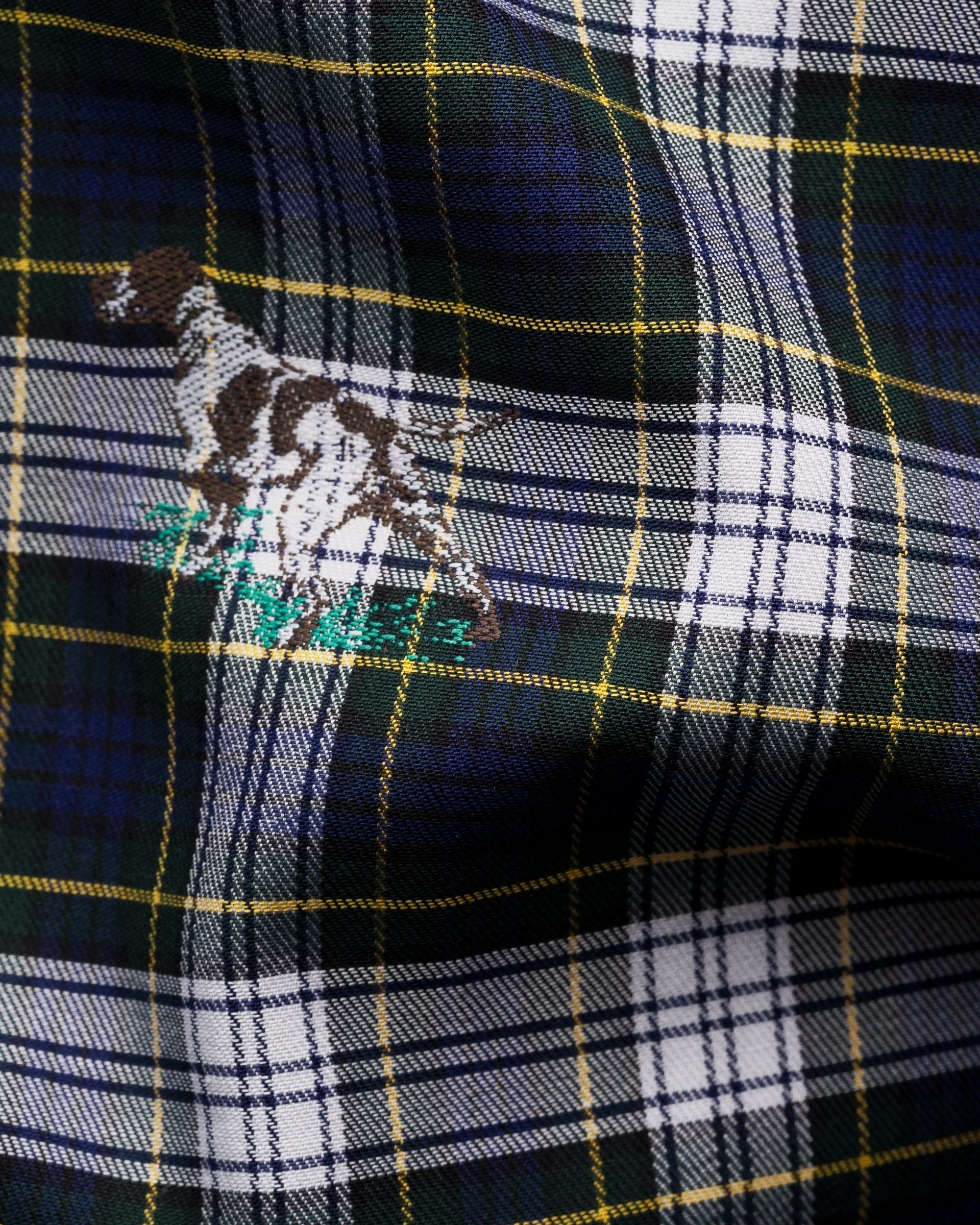 Chemise verte avec broderie de chien