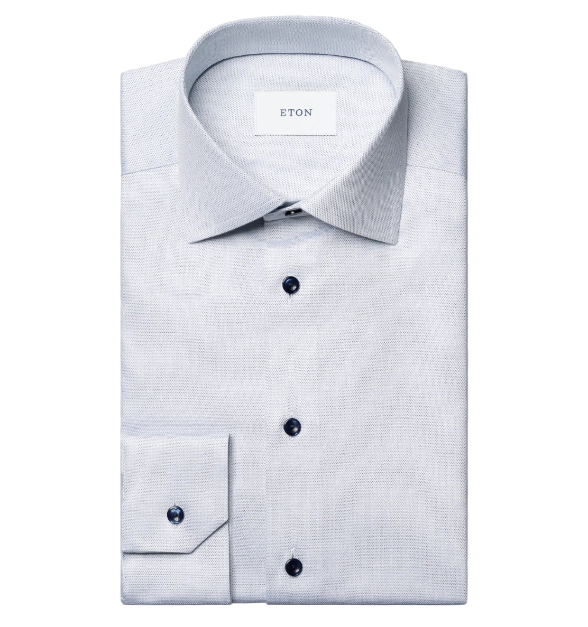 Chemise bleu avec boutons contrastés marine