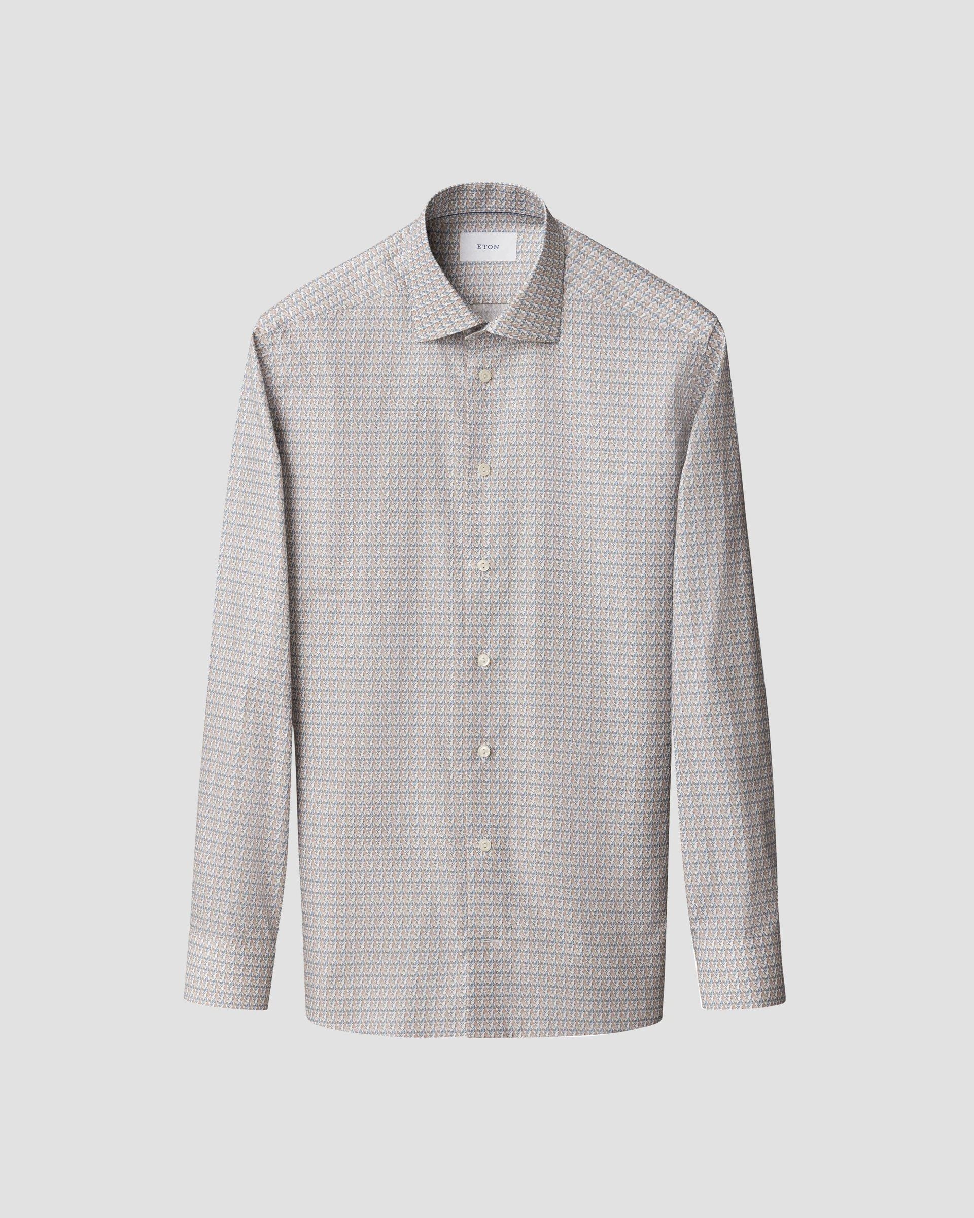 Chemise bleu à motifs du renard et le loup