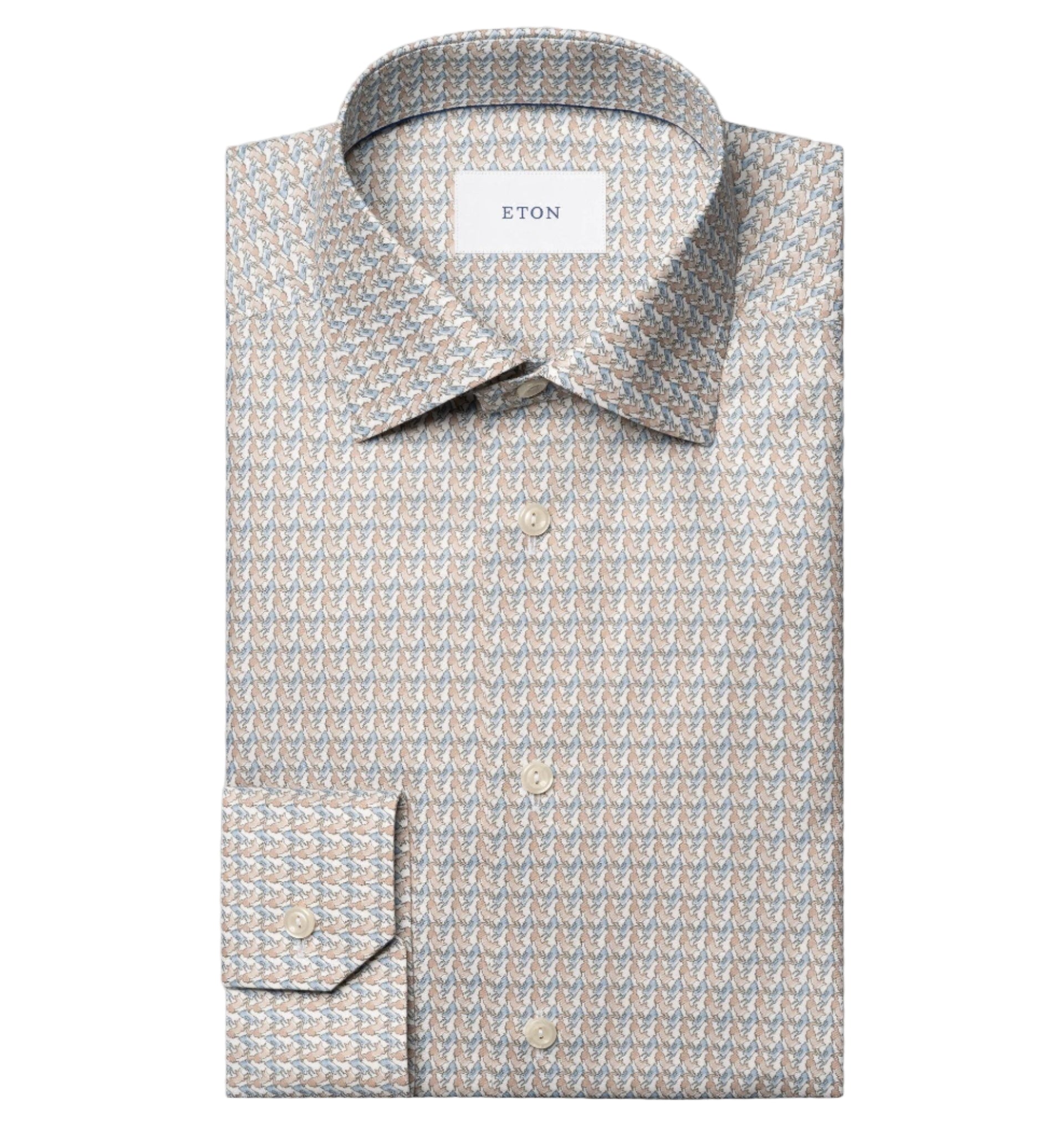 Chemise bleu à motifs du renard et le loup