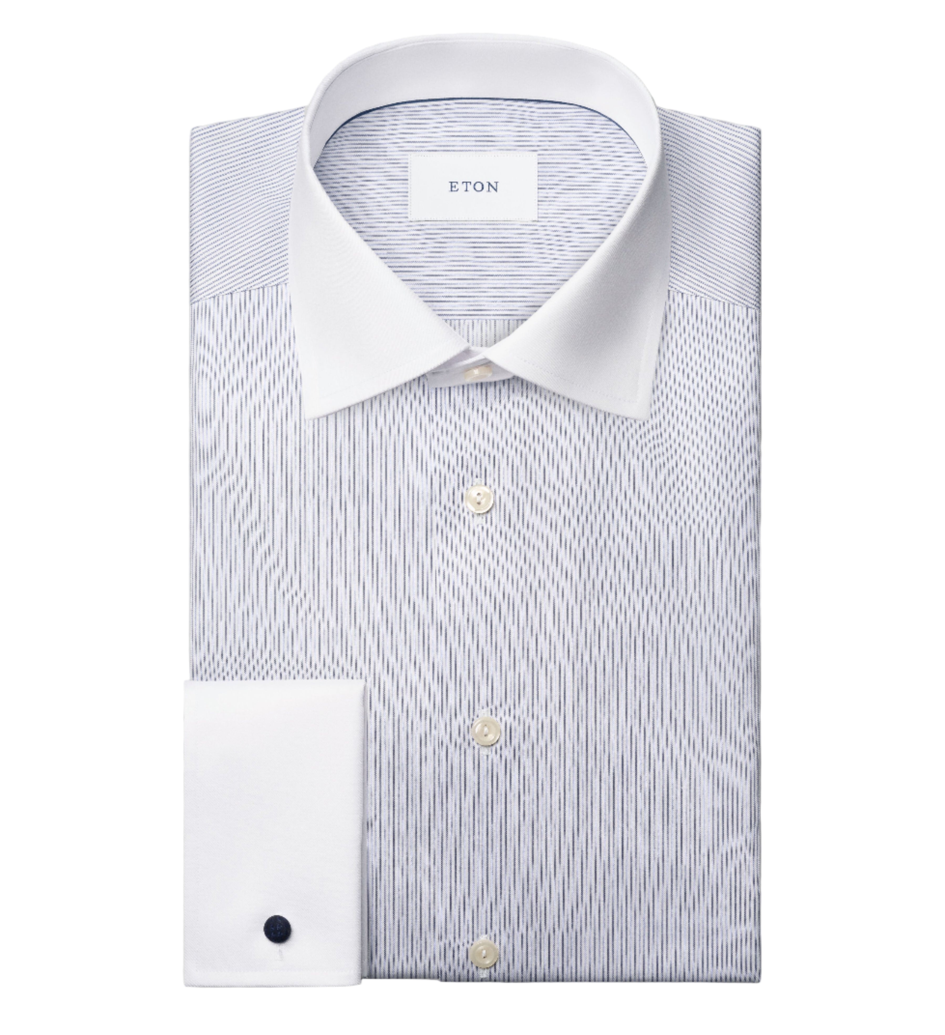 Chemise bleu avec col blanc banquier