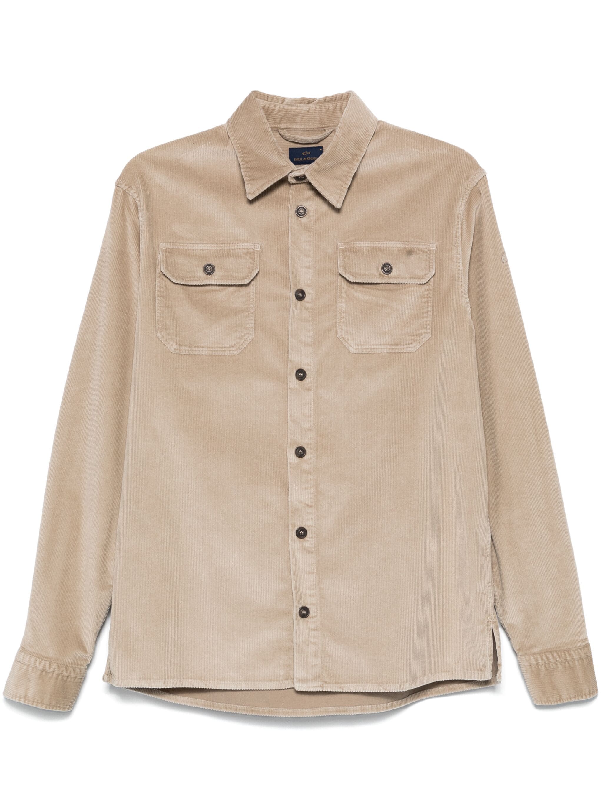 Sur-chemise beige avec logo moon de Paul & Shark