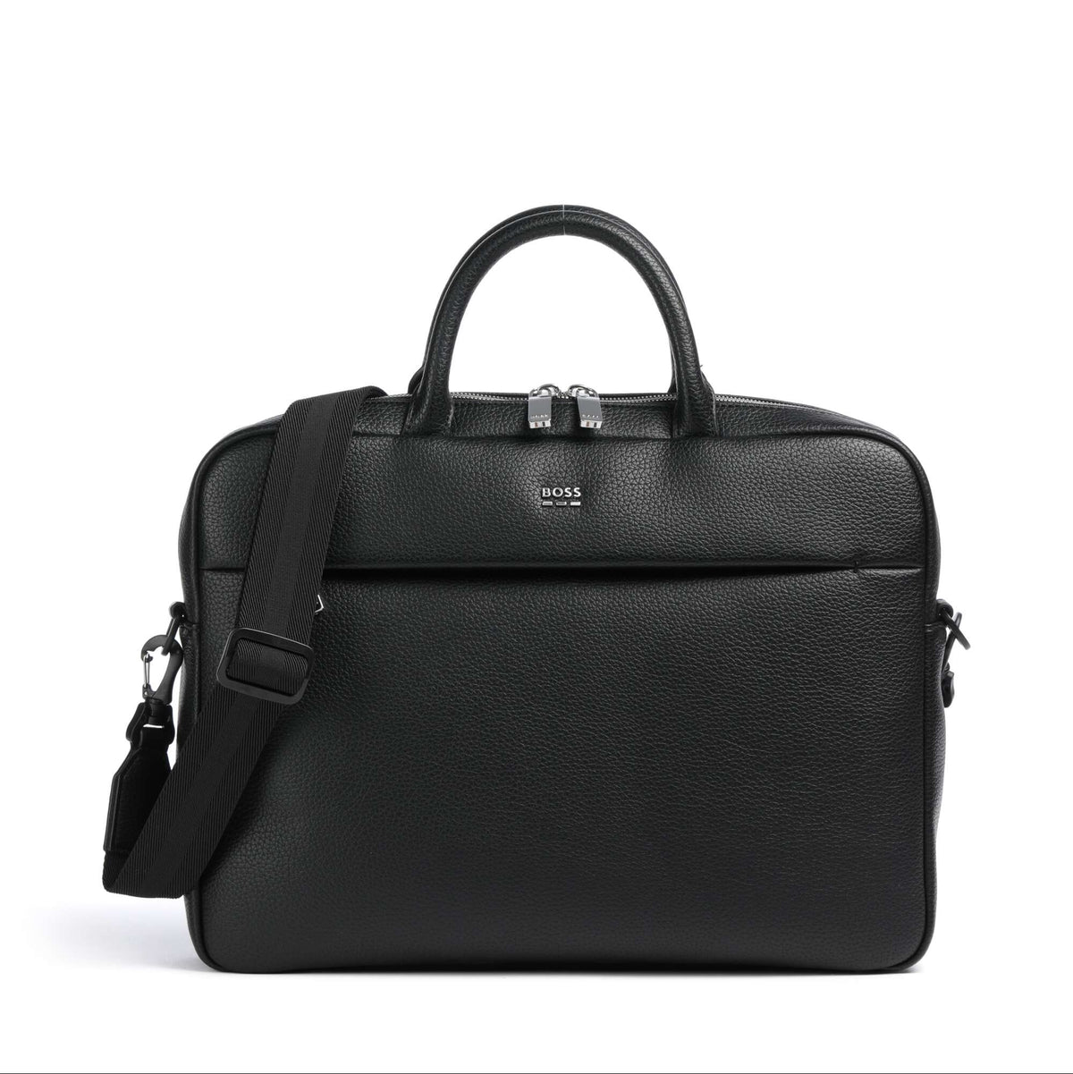 Sac porte documents en cuir noir