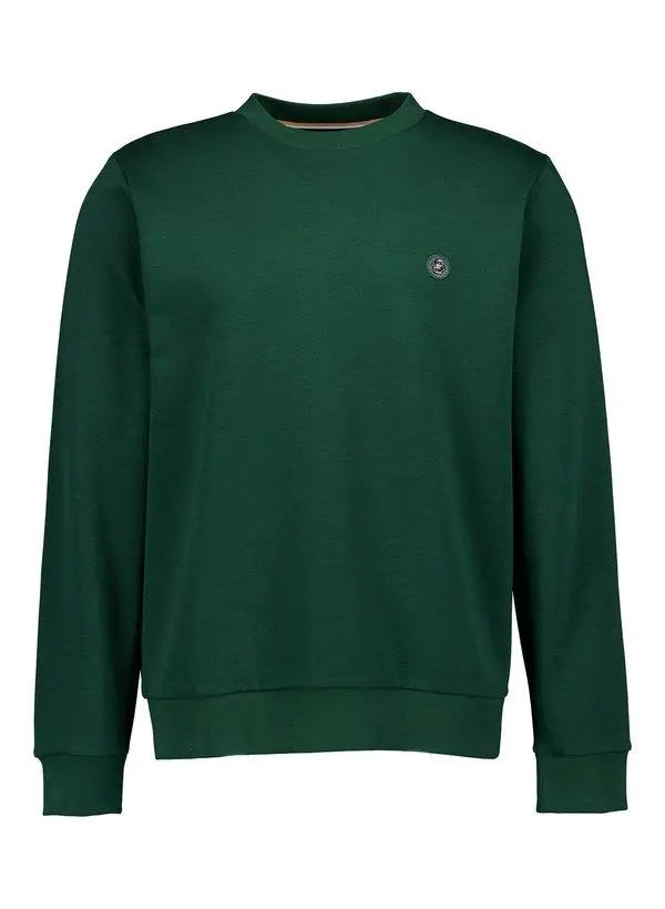 Pull de coton vert avec logo interlock Boss