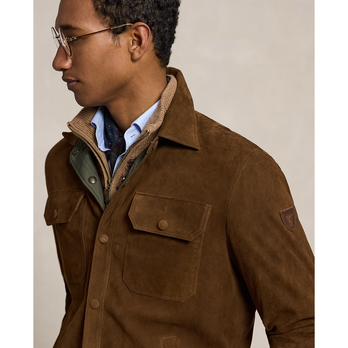 Veste réversible en suède de chèvre