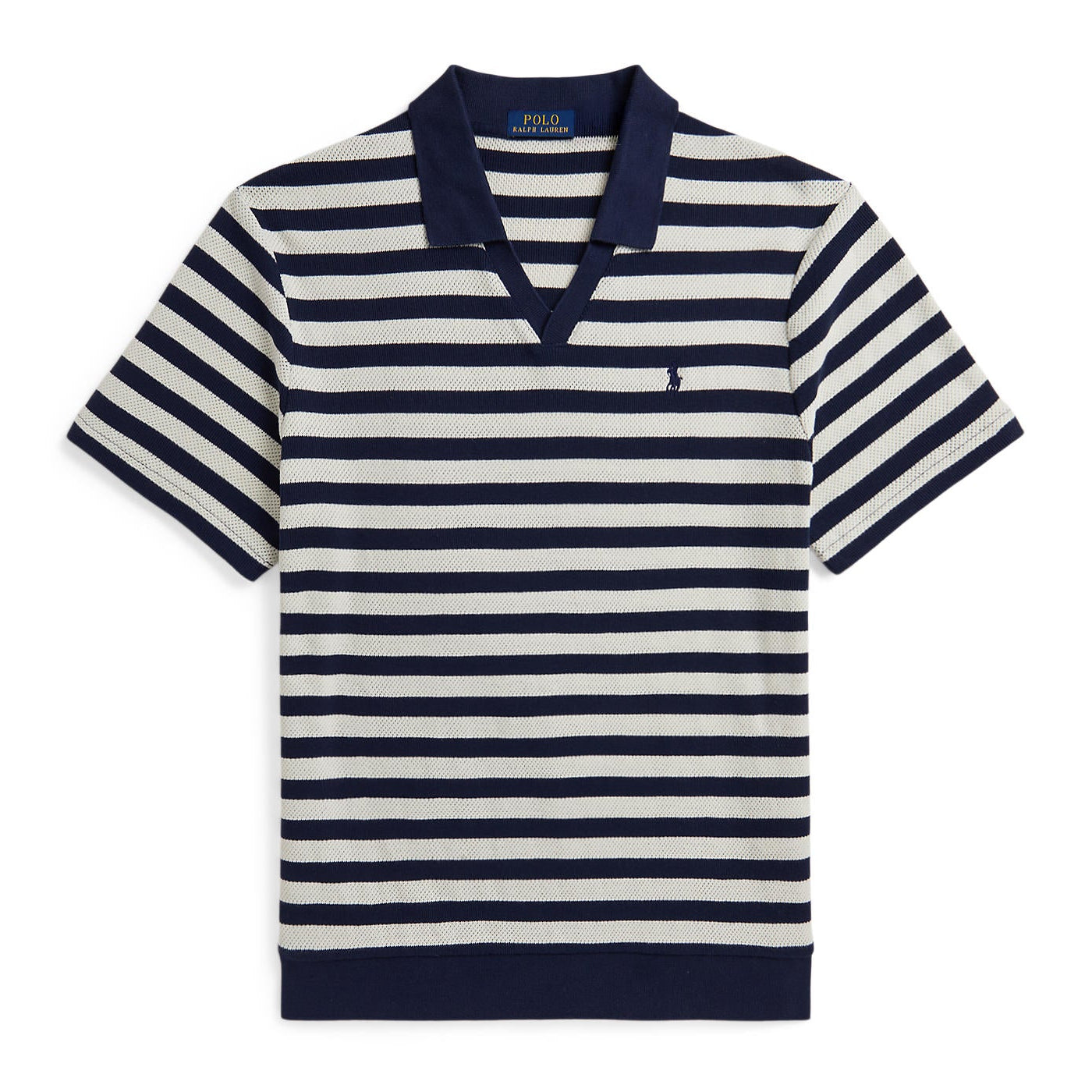 Polo rayé texturé en coto
