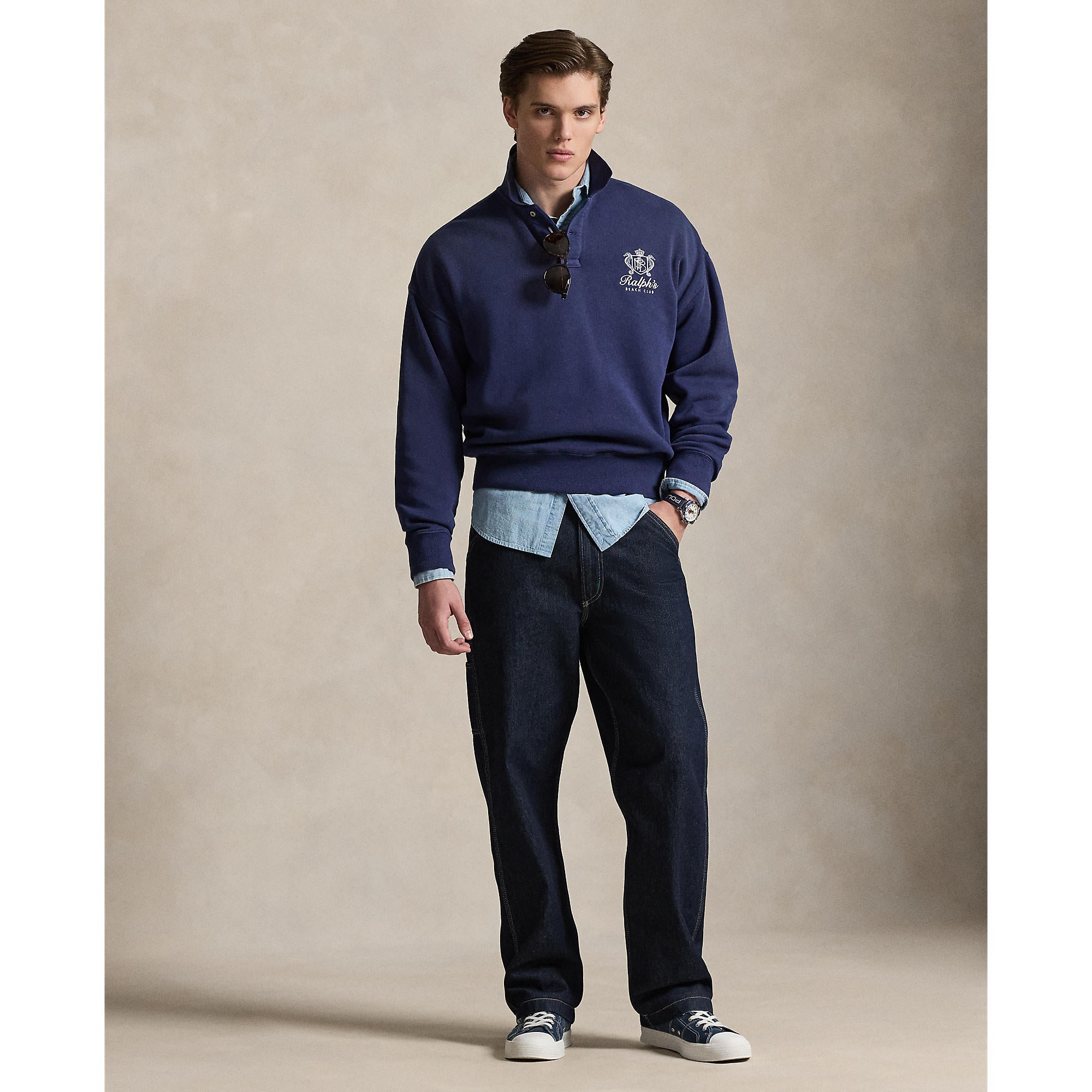 Crewneck graphique en molleton Relaxed Fit