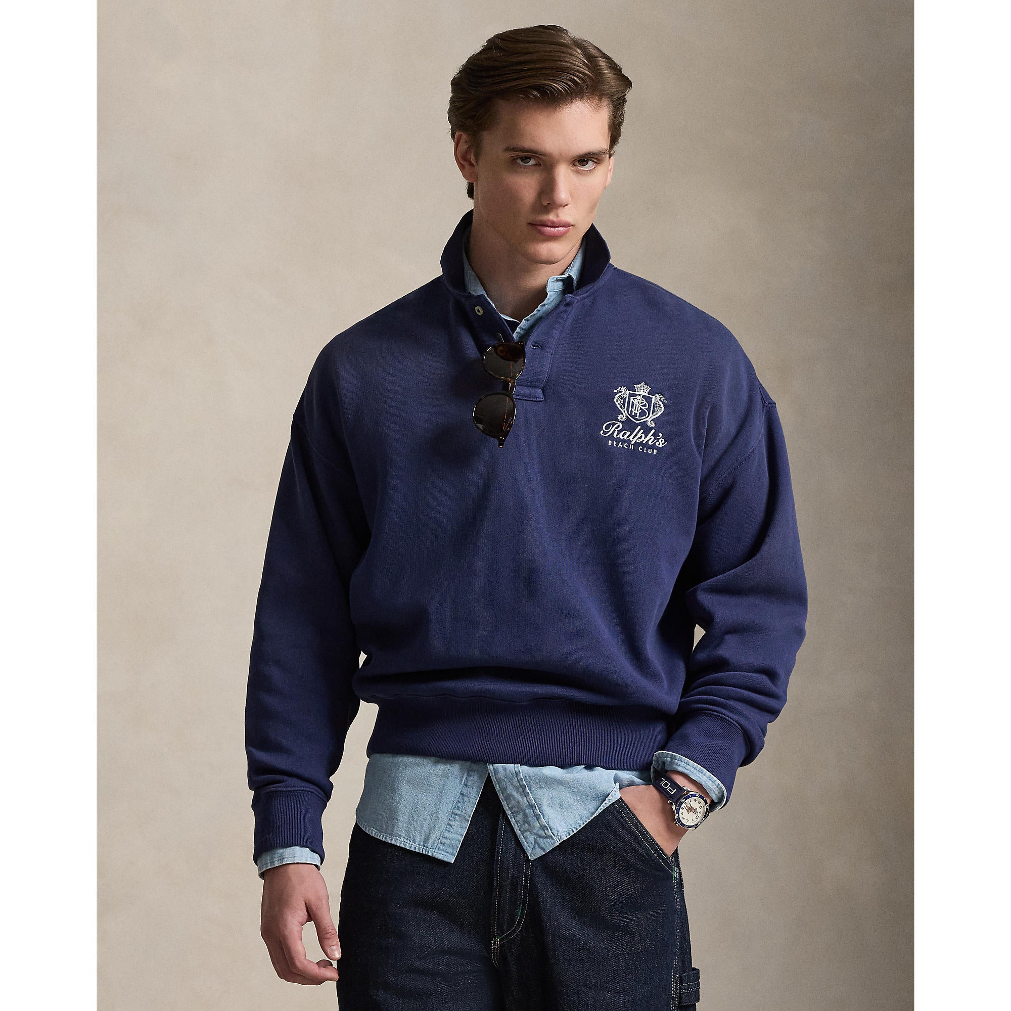 Crewneck graphique en molleton Relaxed Fit