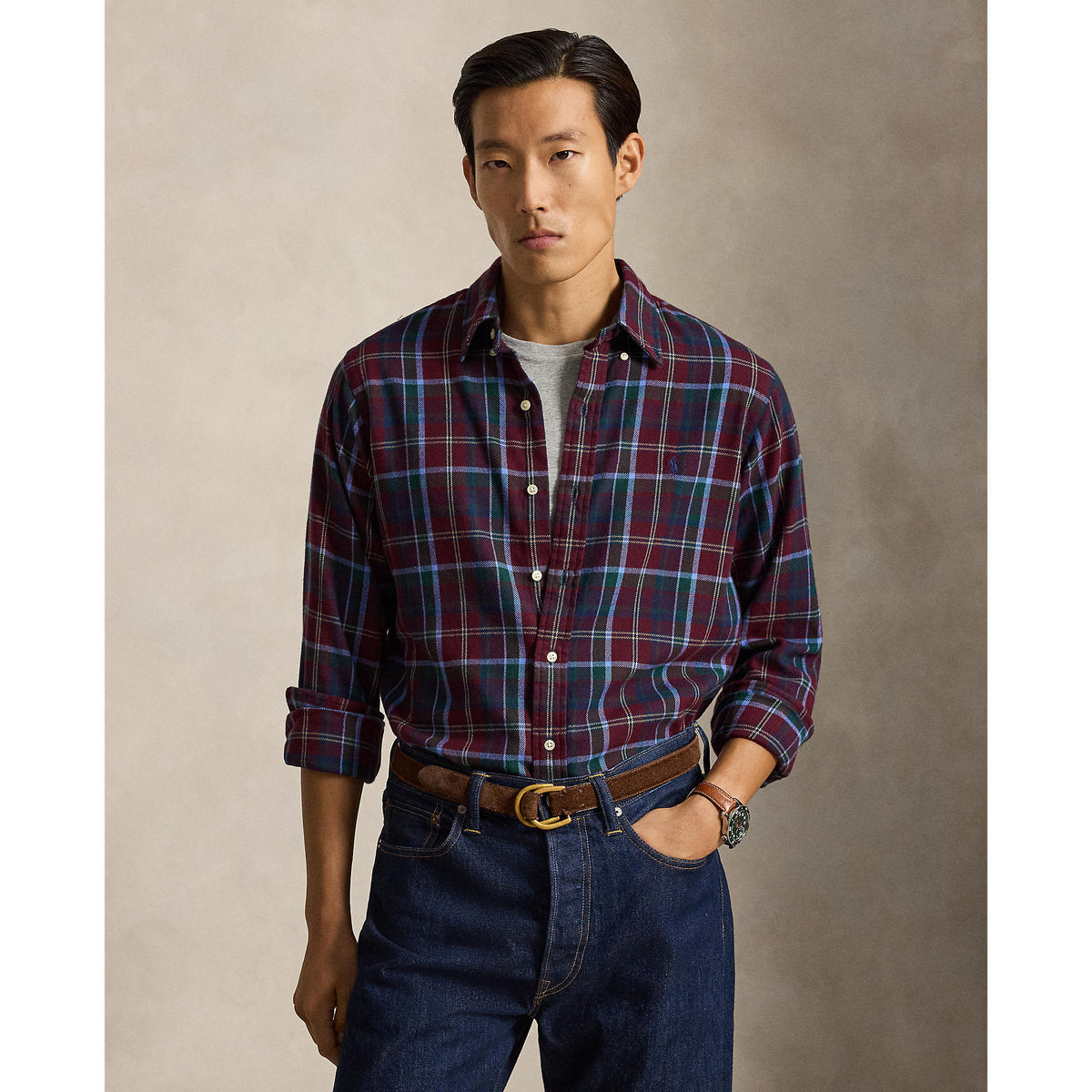 Chemise Oxford à carreaux